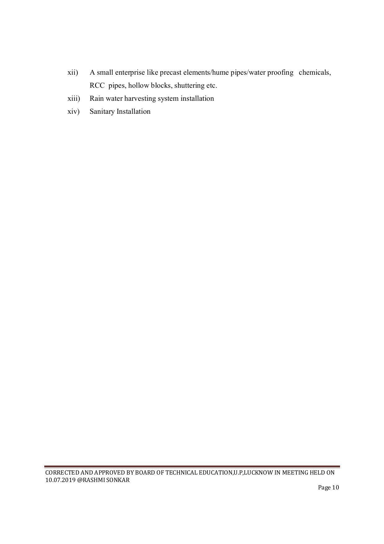 EFFECTIVE FROM JULY 2019-20 - SIX SEMESTER DIPLOMA COURSE IN CIVIL ENGINEERING (ENVIR. POLL. &CON) - Page 10