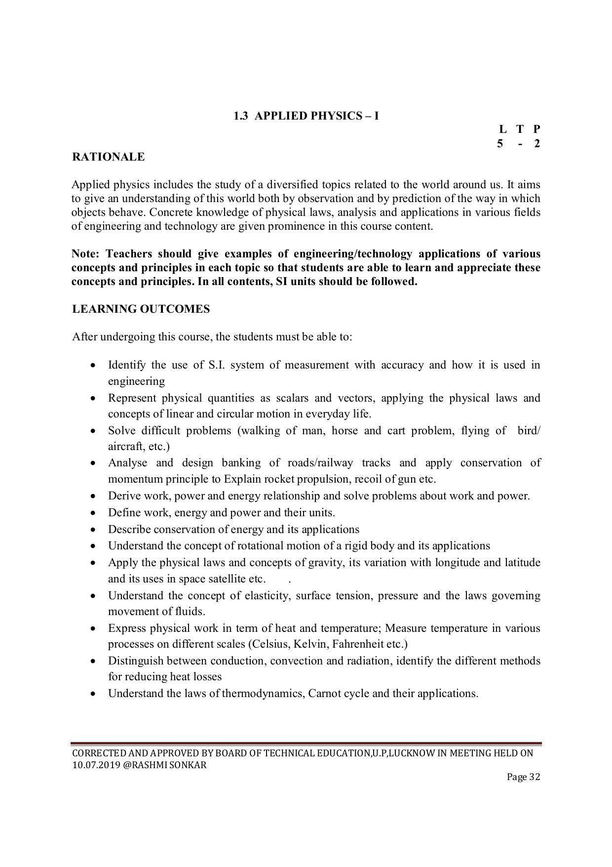 EFFECTIVE FROM JULY 2019-20 - SIX SEMESTER DIPLOMA COURSE IN CIVIL ENGINEERING (ENVIR. POLL. &CON) - Page 32