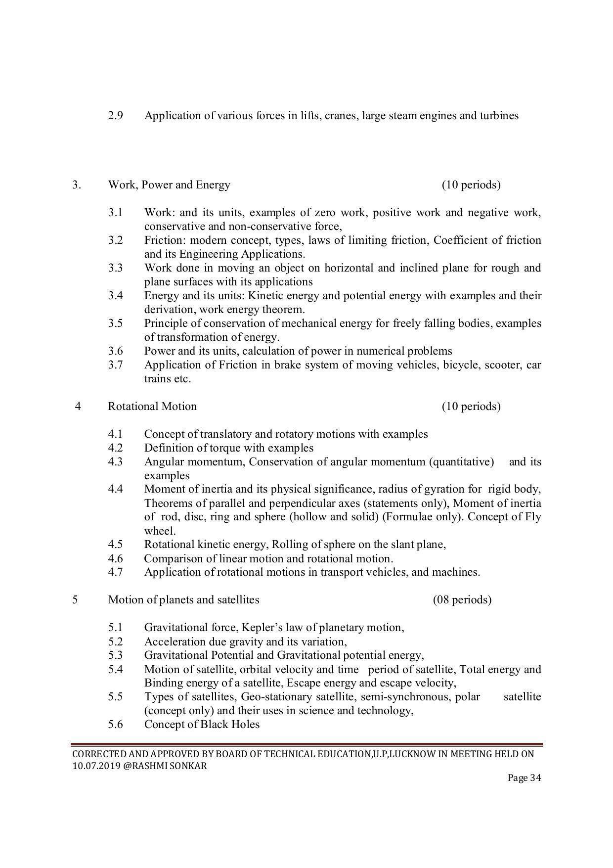 EFFECTIVE FROM JULY 2019-20 - SIX SEMESTER DIPLOMA COURSE IN CIVIL ENGINEERING (ENVIR. POLL. &CON) - Page 34