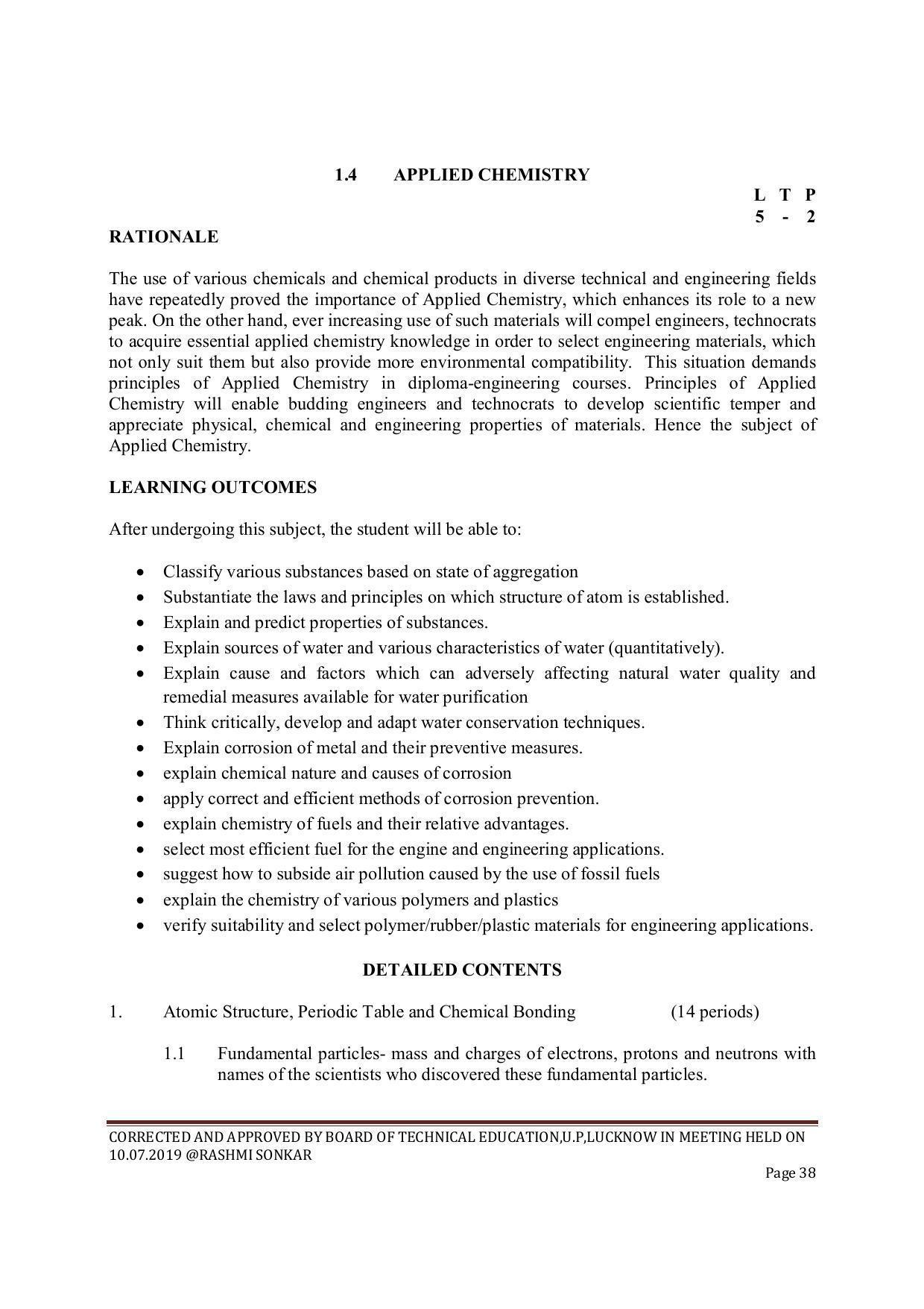 EFFECTIVE FROM JULY 2019-20 - SIX SEMESTER DIPLOMA COURSE IN CIVIL ENGINEERING (ENVIR. POLL. &CON) - Page 38