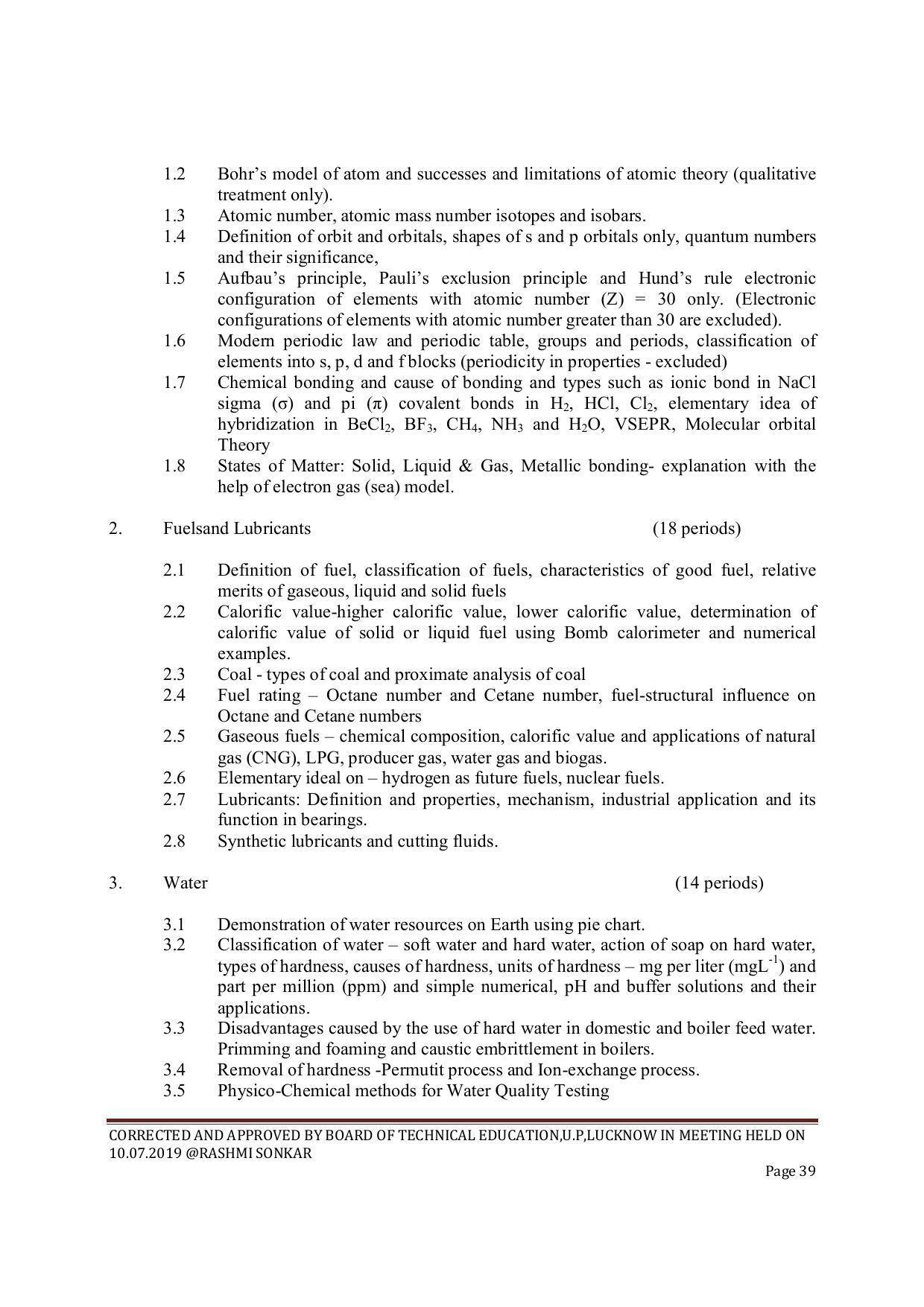 EFFECTIVE FROM JULY 2019-20 - SIX SEMESTER DIPLOMA COURSE IN CIVIL ENGINEERING (ENVIR. POLL. &CON) - Page 39