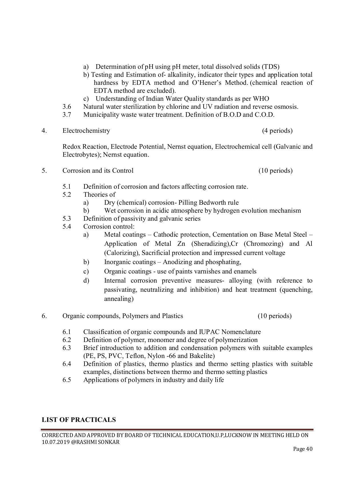 EFFECTIVE FROM JULY 2019-20 - SIX SEMESTER DIPLOMA COURSE IN CIVIL ENGINEERING (ENVIR. POLL. &CON) - Page 40