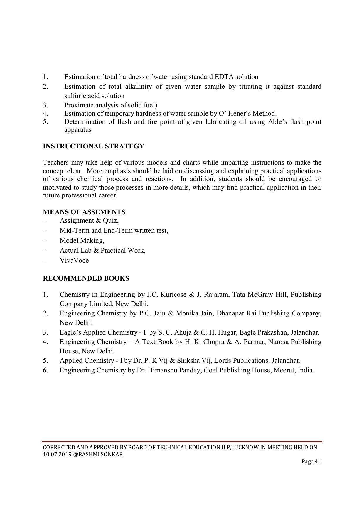 EFFECTIVE FROM JULY 2019-20 - SIX SEMESTER DIPLOMA COURSE IN CIVIL ENGINEERING (ENVIR. POLL. &CON) - Page 41