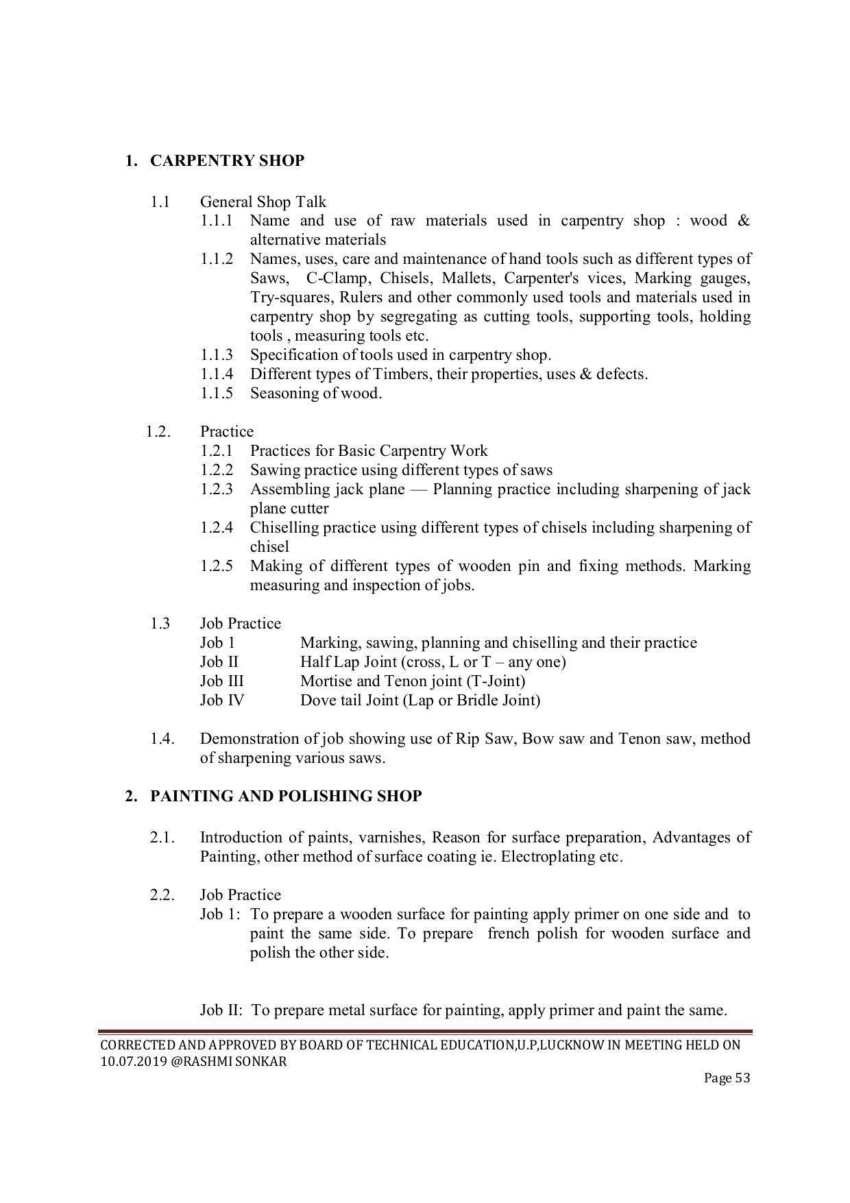 EFFECTIVE FROM JULY 2019-20 - SIX SEMESTER DIPLOMA COURSE IN CIVIL ENGINEERING (ENVIR. POLL. &CON) - Page 53