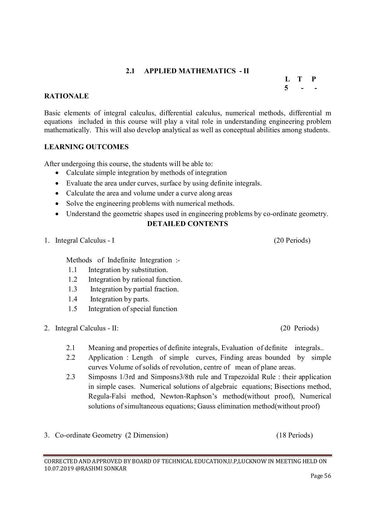 EFFECTIVE FROM JULY 2019-20 - SIX SEMESTER DIPLOMA COURSE IN CIVIL ENGINEERING (ENVIR. POLL. &CON) - Page 56