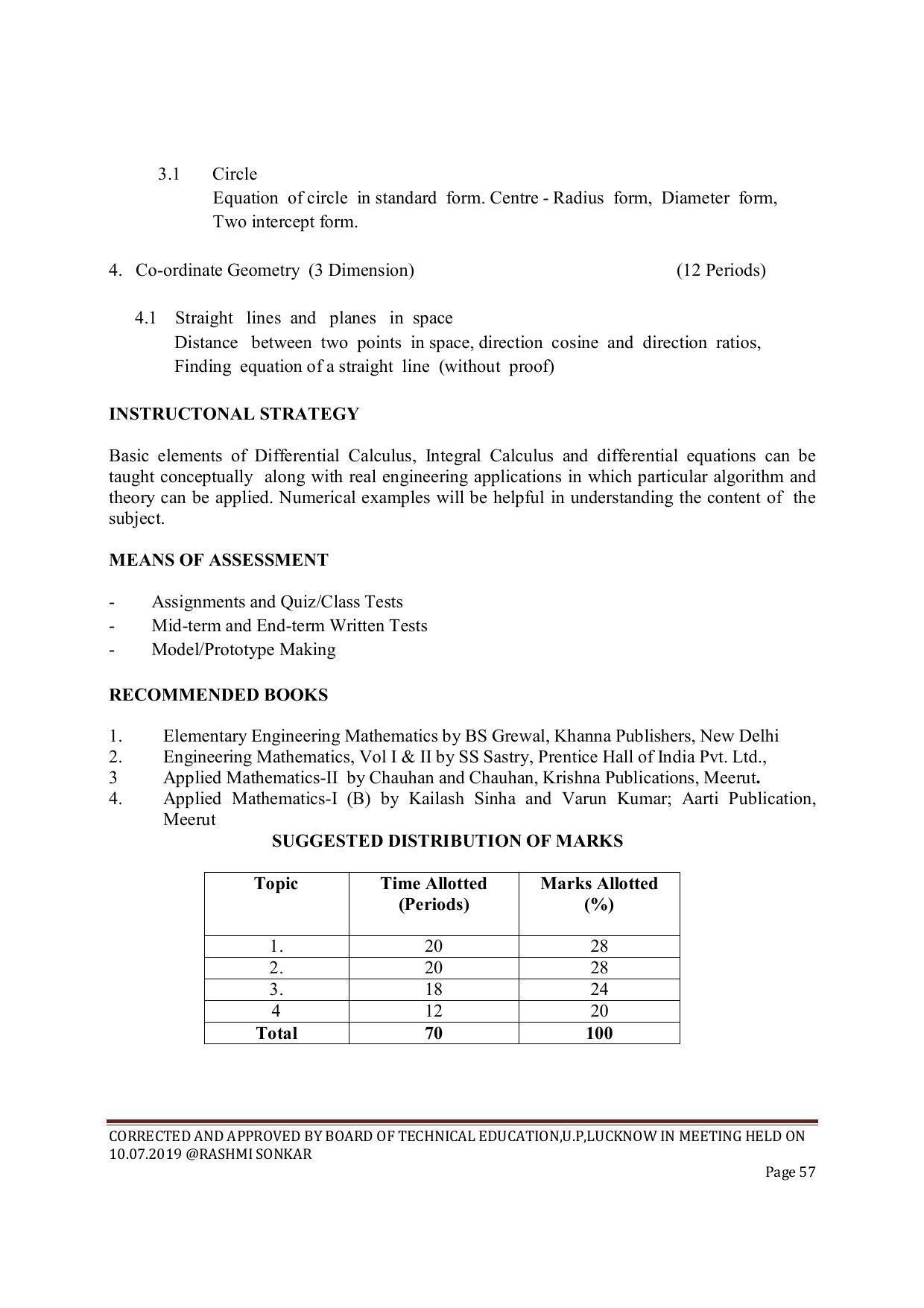 EFFECTIVE FROM JULY 2019-20 - SIX SEMESTER DIPLOMA COURSE IN CIVIL ENGINEERING (ENVIR. POLL. &CON) - Page 57