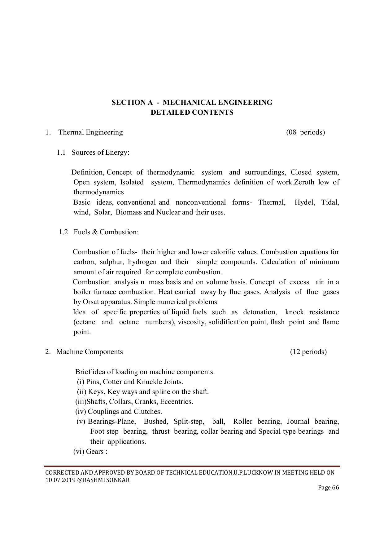 EFFECTIVE FROM JULY 2019-20 - SIX SEMESTER DIPLOMA COURSE IN CIVIL ENGINEERING (ENVIR. POLL. &CON) - Page 66