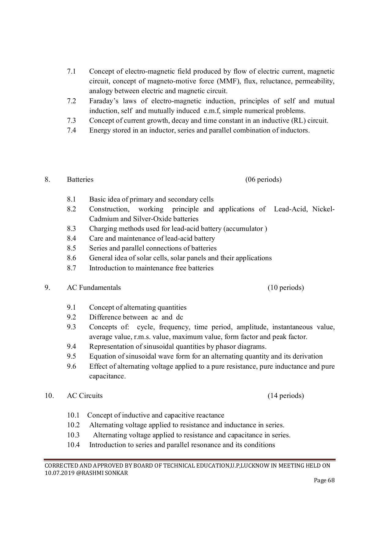 EFFECTIVE FROM JULY 2019-20 - SIX SEMESTER DIPLOMA COURSE IN CIVIL ENGINEERING (ENVIR. POLL. &CON) - Page 68