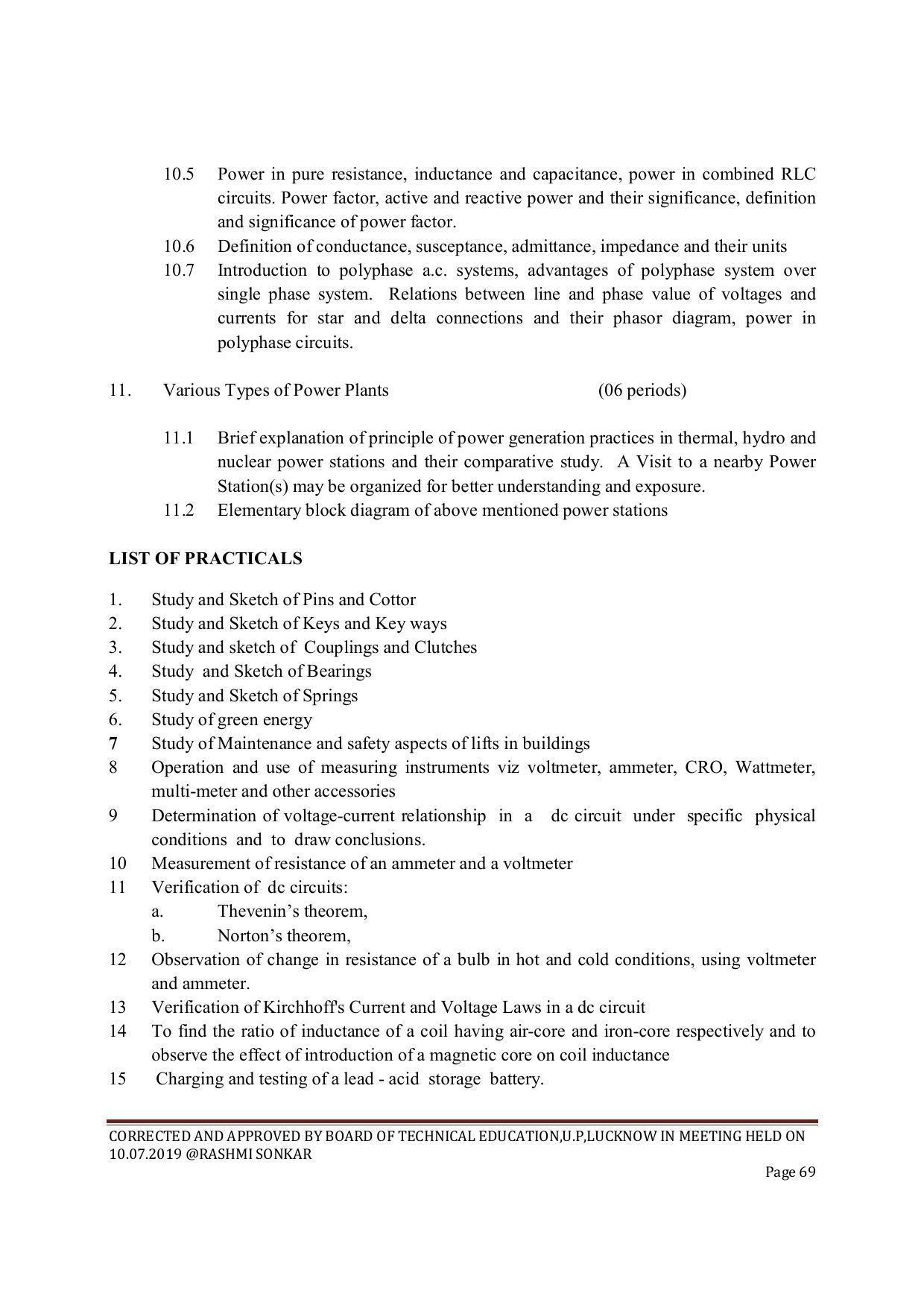 EFFECTIVE FROM JULY 2019-20 - SIX SEMESTER DIPLOMA COURSE IN CIVIL ENGINEERING (ENVIR. POLL. &CON) - Page 69