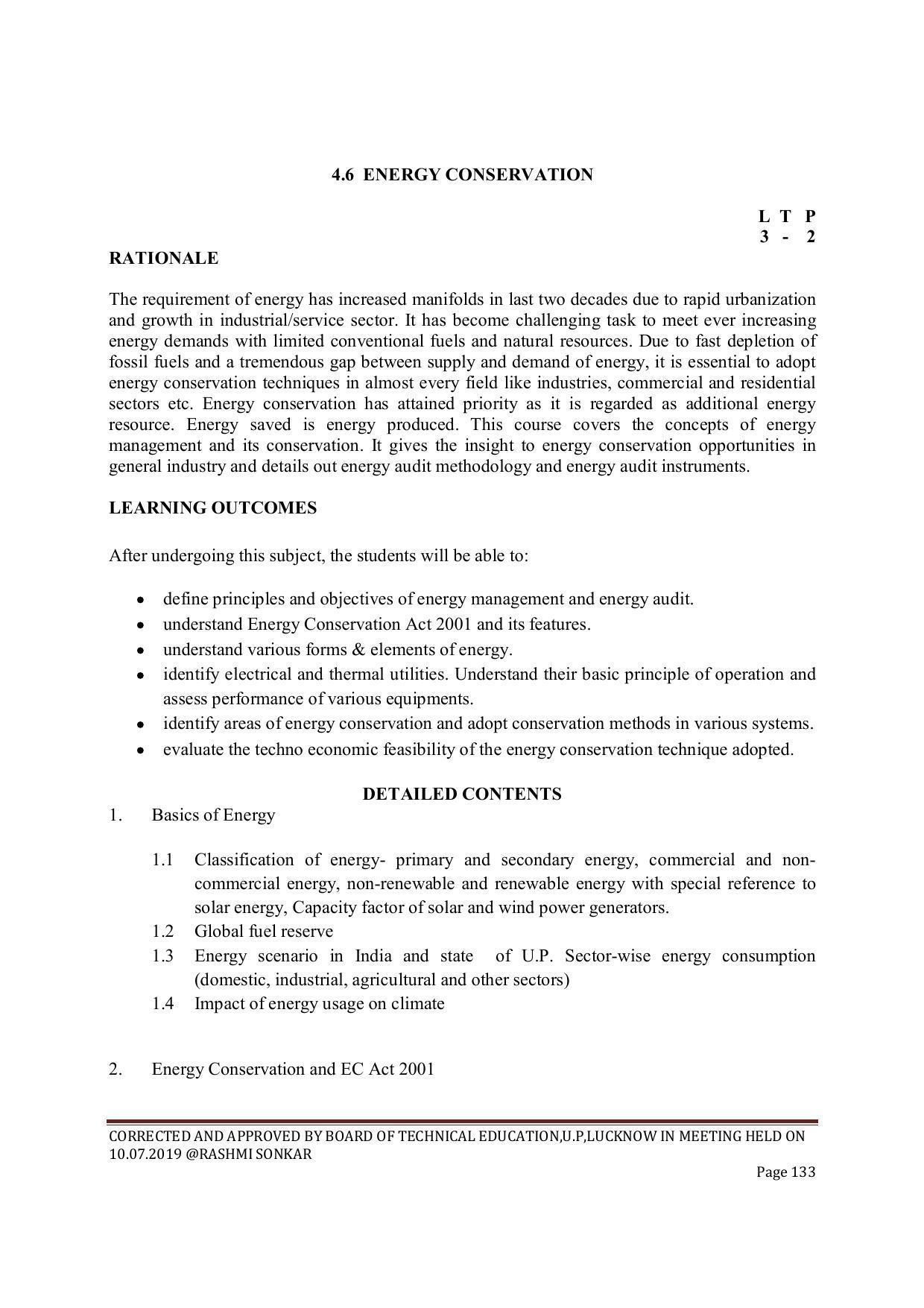 EFFECTIVE FROM JULY 2019-20 - SIX SEMESTER DIPLOMA COURSE IN CIVIL ENGINEERING (ENVIR. POLL. &CON) - Page 133