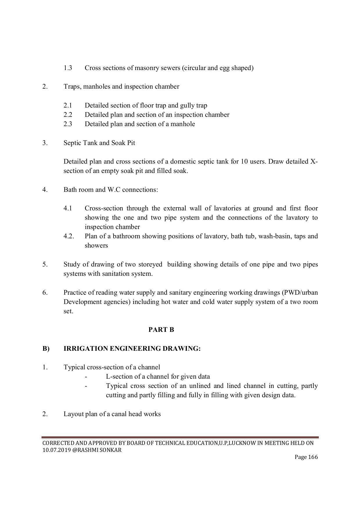 EFFECTIVE FROM JULY 2019-20 - SIX SEMESTER DIPLOMA COURSE IN CIVIL ENGINEERING (ENVIR. POLL. &CON) - Page 166