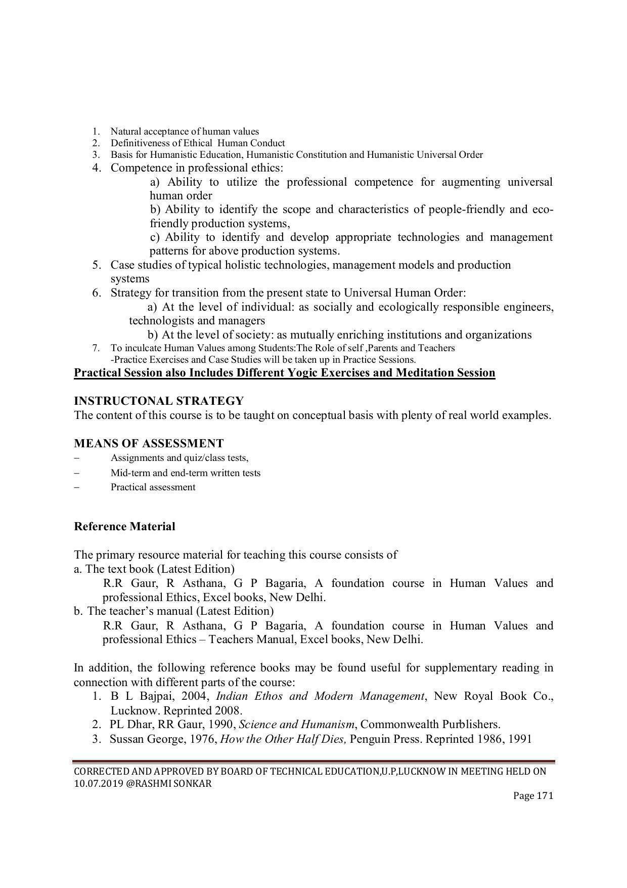EFFECTIVE FROM JULY 2019-20 - SIX SEMESTER DIPLOMA COURSE IN CIVIL ENGINEERING (ENVIR. POLL. &CON) - Page 171