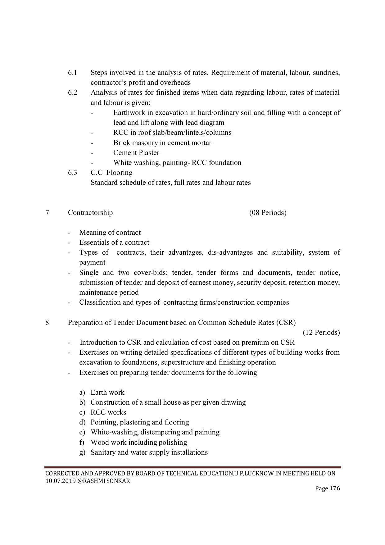 EFFECTIVE FROM JULY 2019-20 - SIX SEMESTER DIPLOMA COURSE IN CIVIL ENGINEERING (ENVIR. POLL. &CON) - Page 176