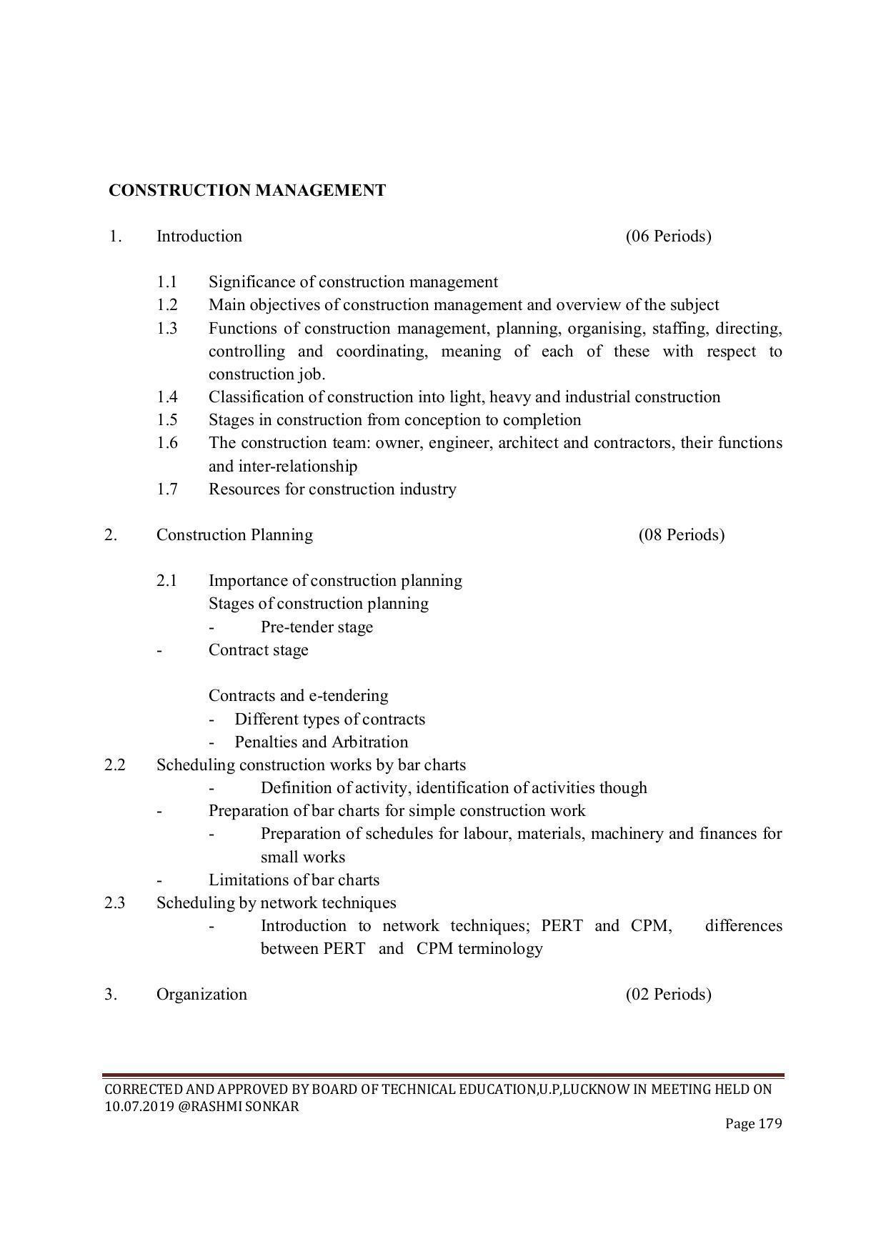 EFFECTIVE FROM JULY 2019-20 - SIX SEMESTER DIPLOMA COURSE IN CIVIL ENGINEERING (ENVIR. POLL. &CON) - Page 179