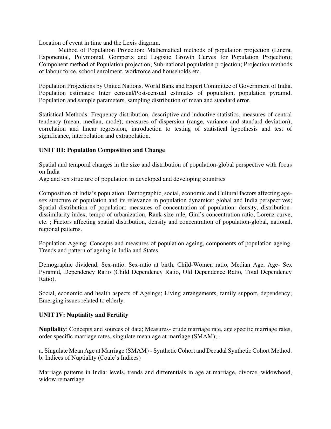 AP RCET Population Studies Syllabus - Page 2