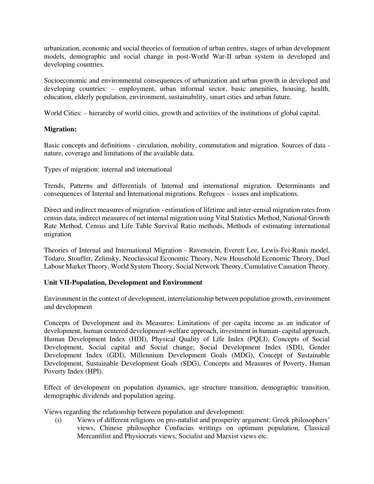 AP RCET Population Studies Syllabus - Page 5