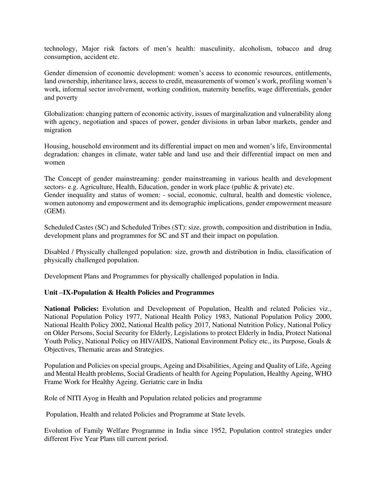 AP RCET Population Studies Syllabus - Page 7