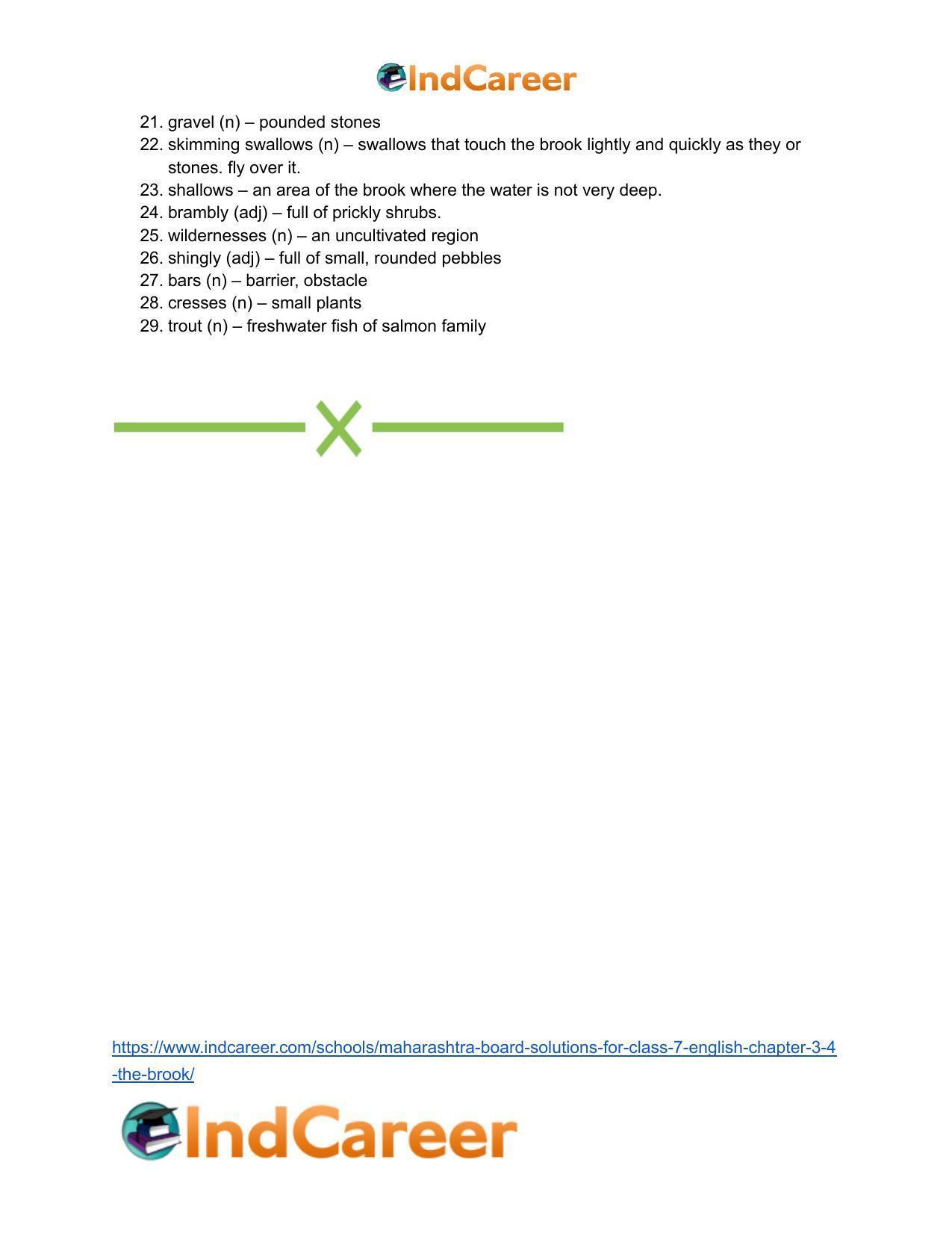 Maharashtra Board Solutions for Class 7- English: Chapter 3.4- The Brook - Page 13