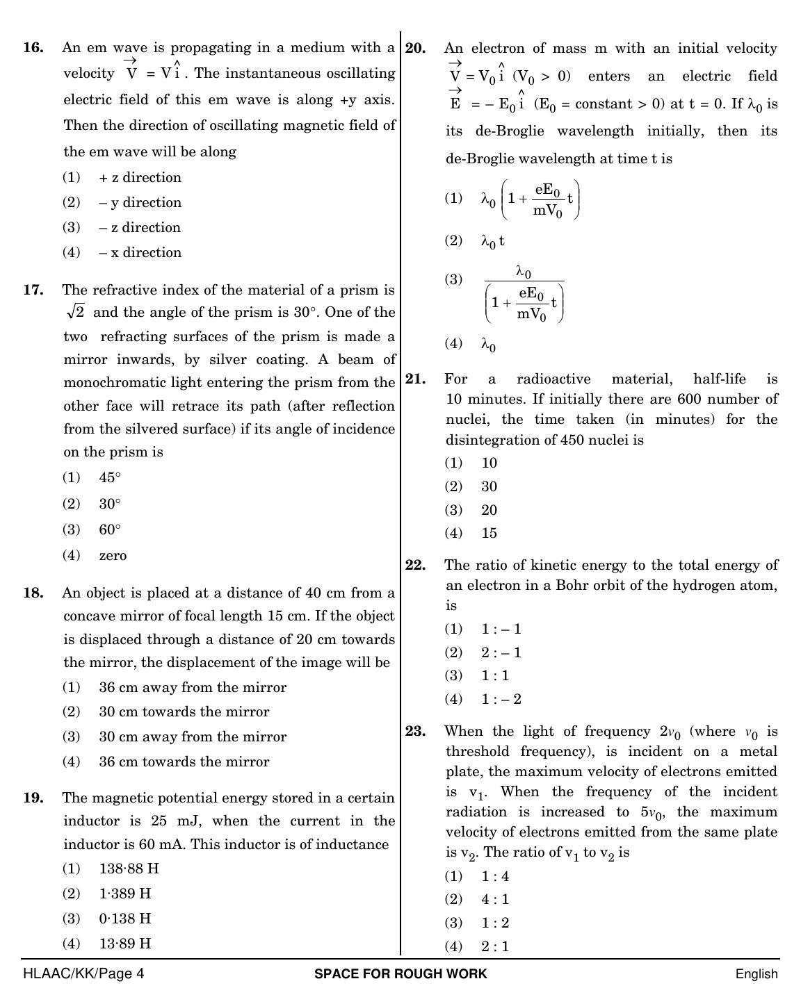 NEET English KK 2019 Question Paper - Page 4