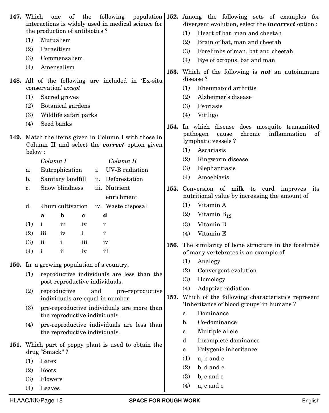 NEET English KK 2019 Question Paper - Page 18