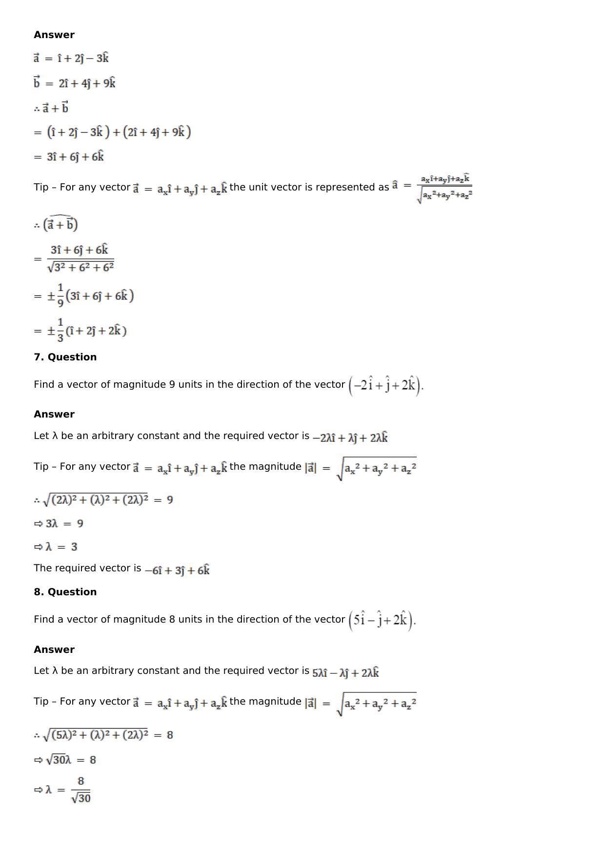 Chapter 22: Vectors and Their Properties Solutions: RS Aggarwal Class 12 Solutions - Page 4