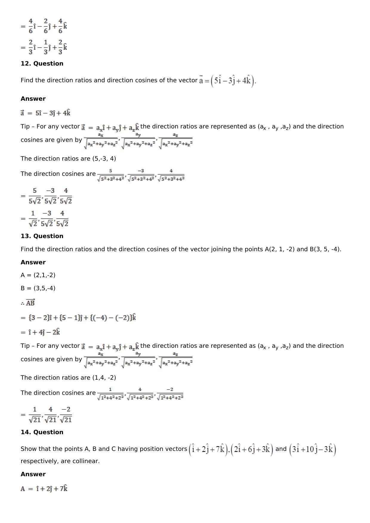 Chapter 22: Vectors and Their Properties Solutions: RS Aggarwal Class 12 Solutions - Page 6
