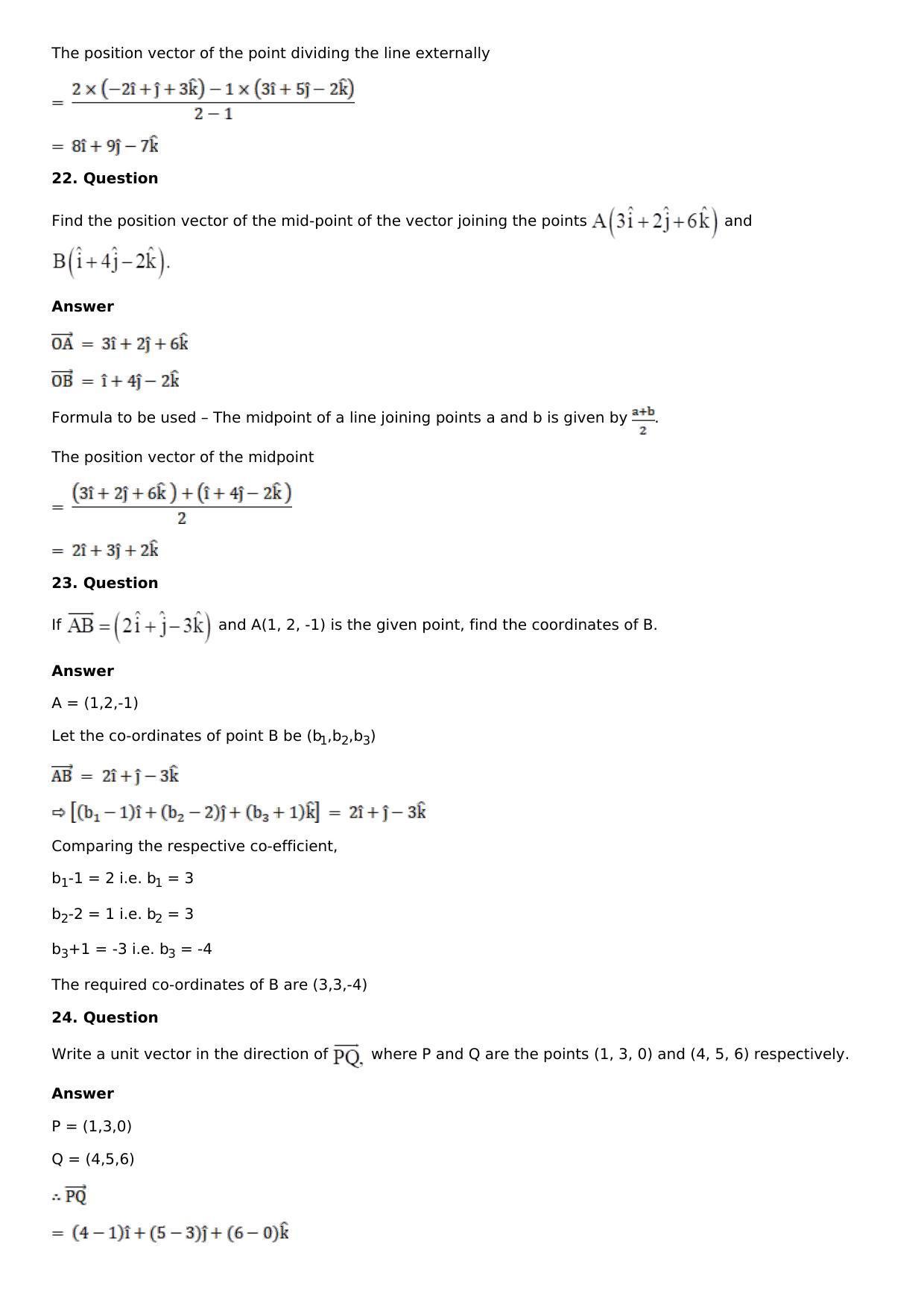 Chapter 22: Vectors and Their Properties Solutions: RS Aggarwal Class 12 Solutions - Page 11