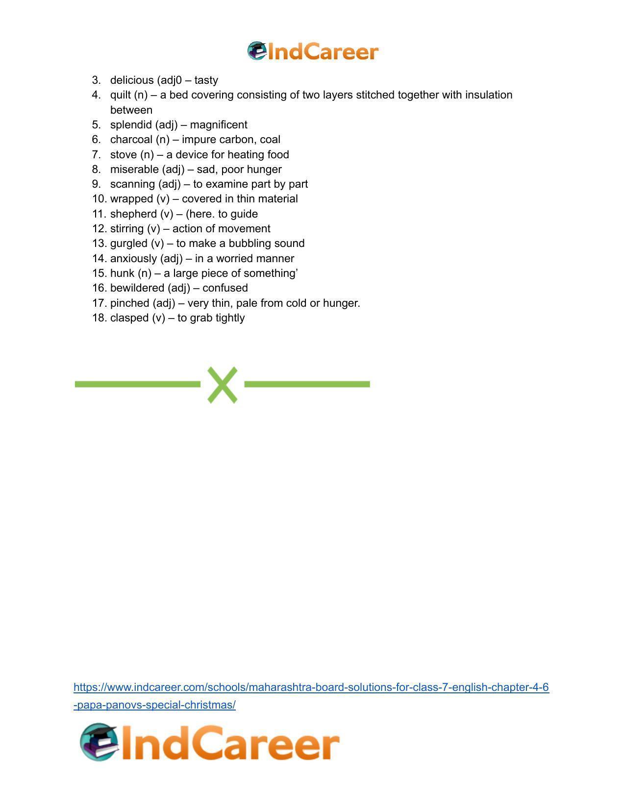 Maharashtra Board Solutions for Class 7- English: Chapter 4.6- Papa Panov’s Special Christmas - Page 16