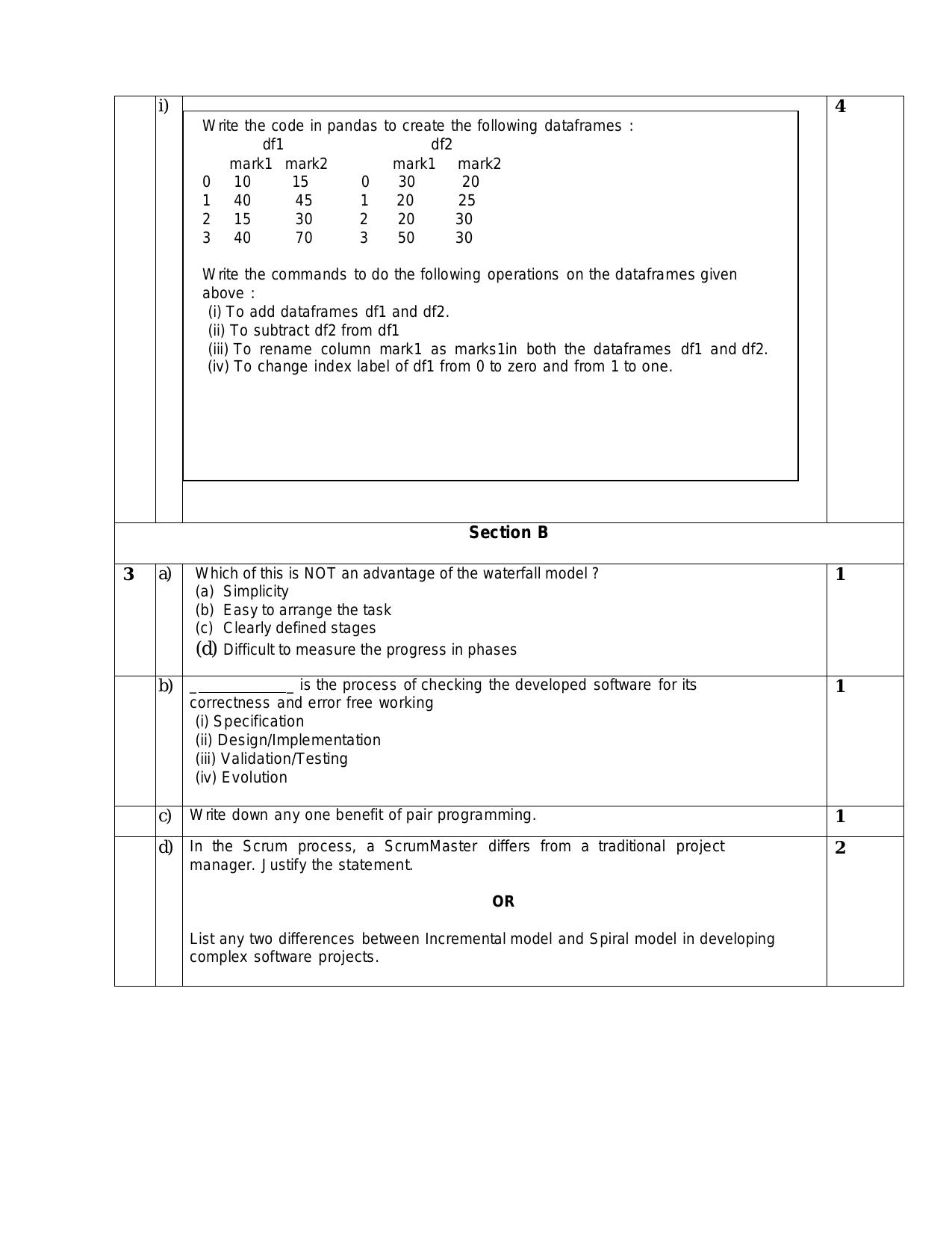 CBSE Class 12 Informatics Practices - New -Sample Paper 2019-20 - Page 5