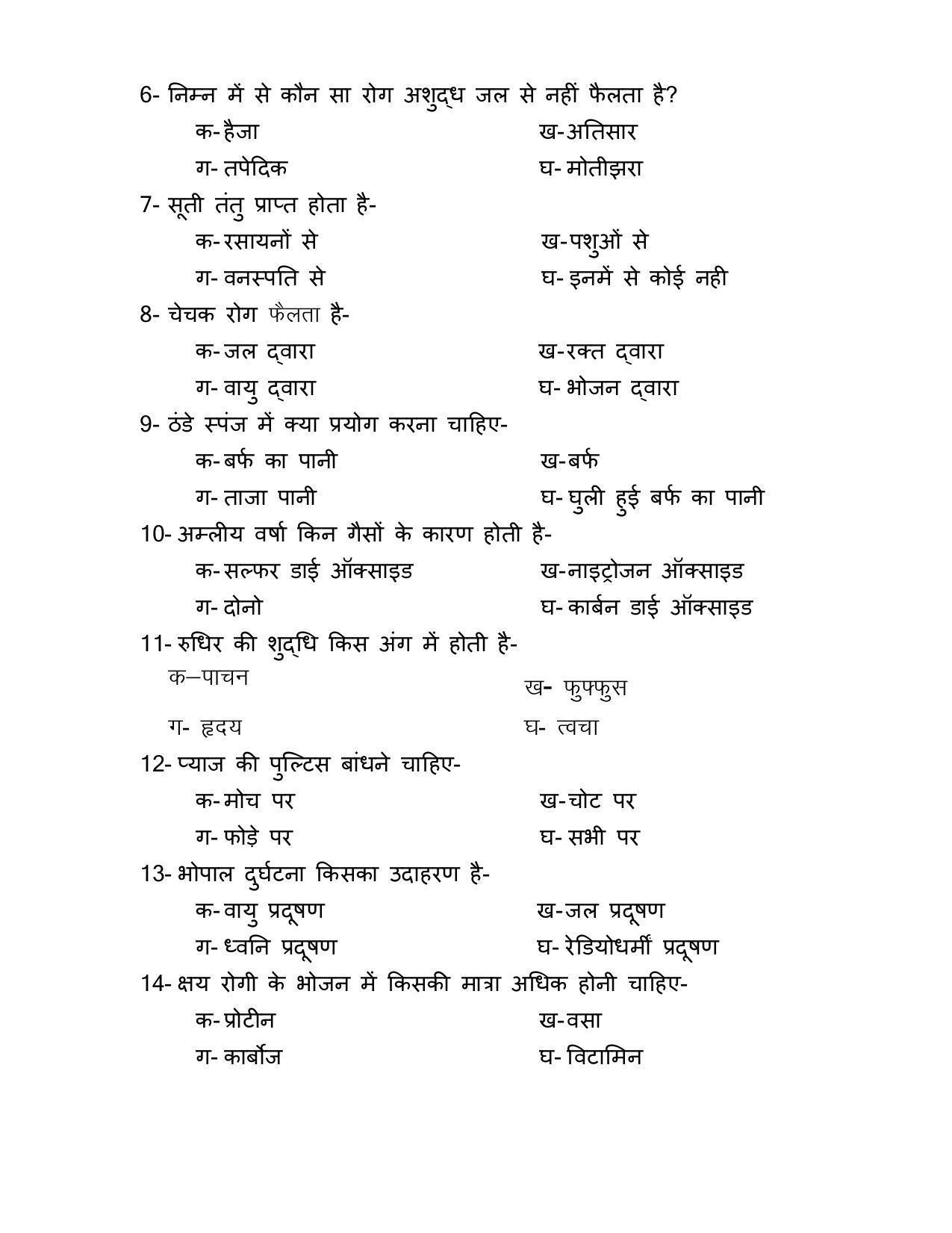 UP Board Class 10 Home Science Model Papers 2023 - Page 2
