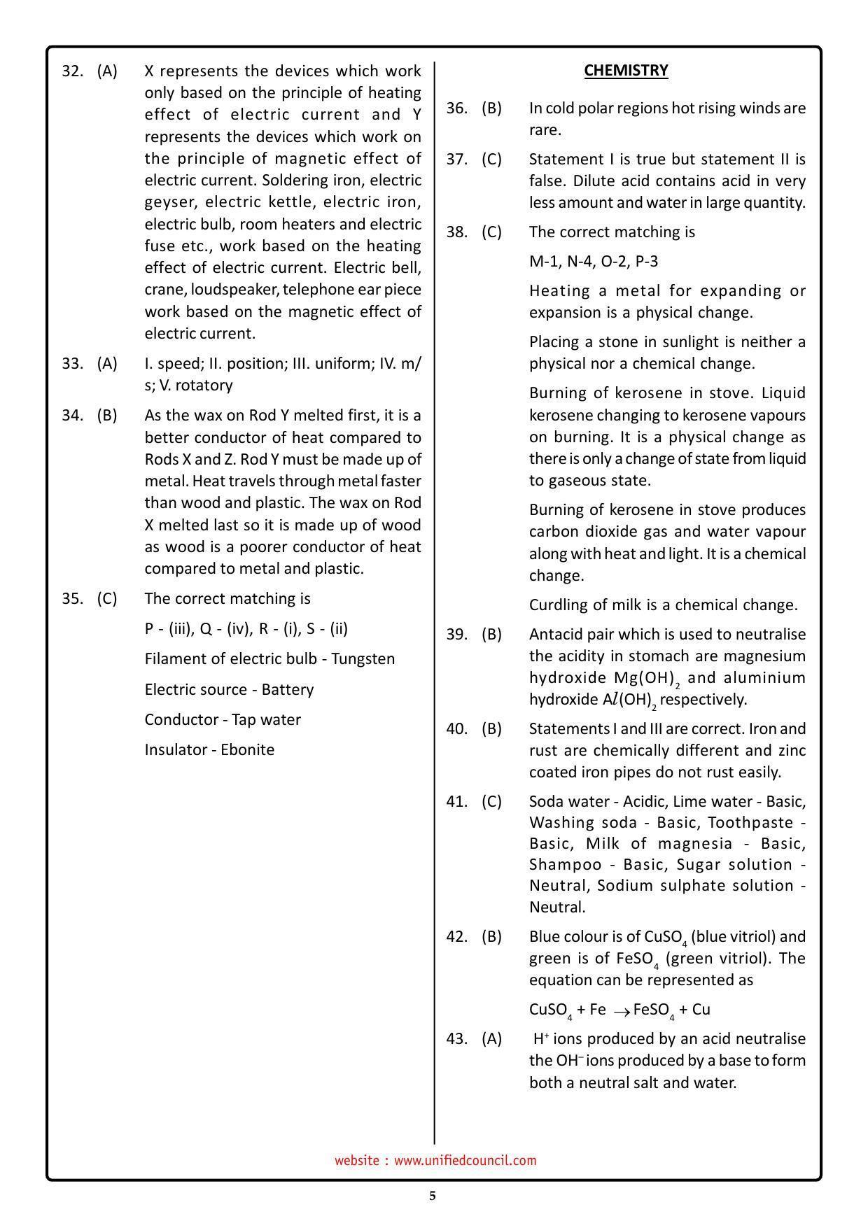 NSTSE 2023 Class 7 Answer Key (Paper Code 489) - Page 5