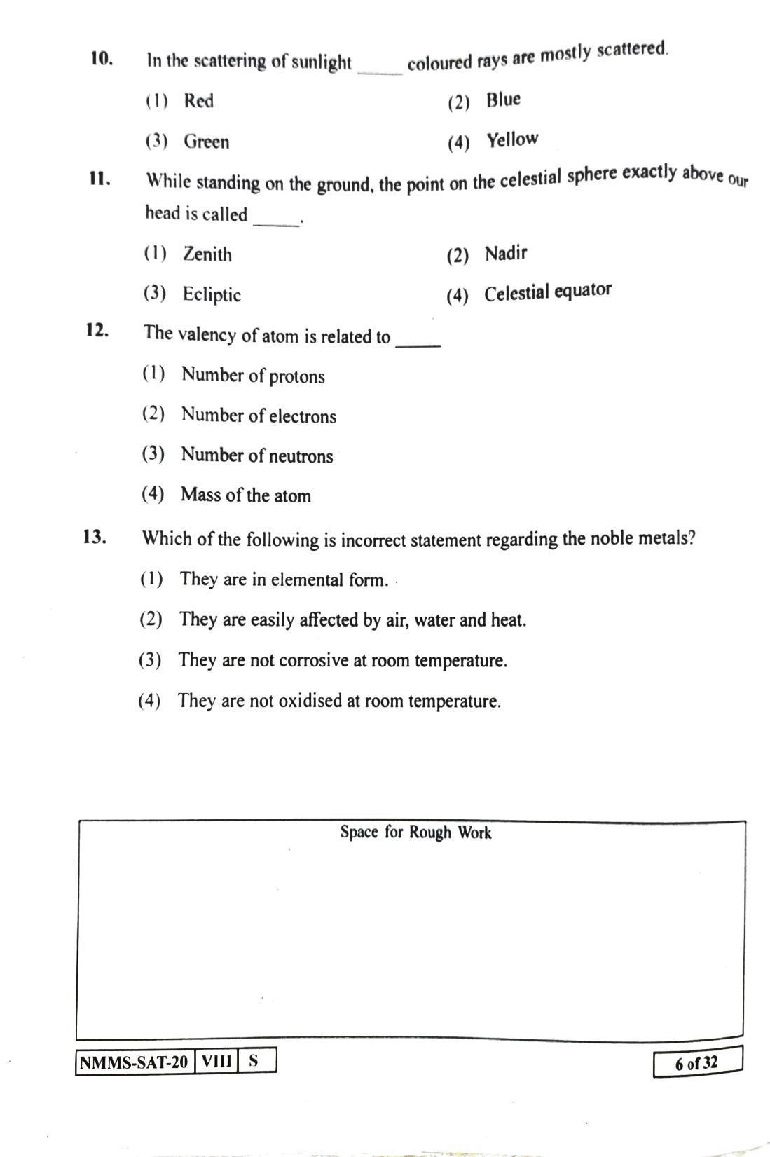 SAT ENGLISH 2020-21 Class 8 Maharashtra NMMS Question Papers - Page 6