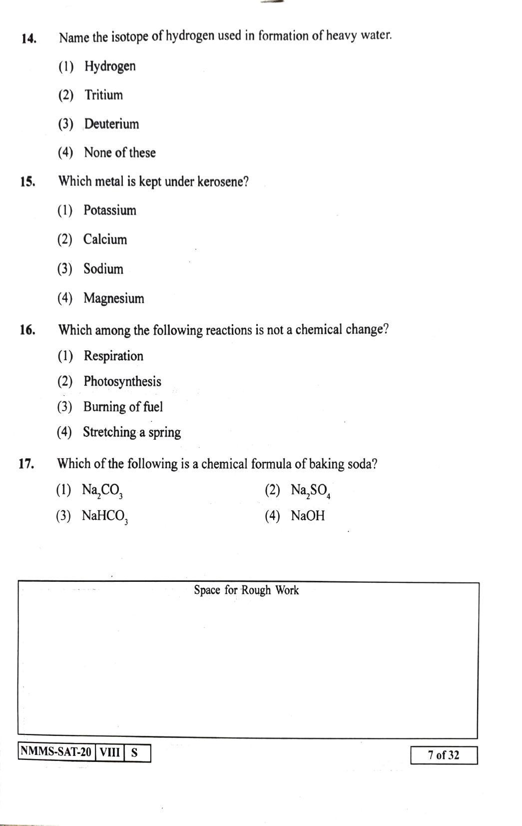 SAT ENGLISH 2020-21 Class 8 Maharashtra NMMS Question Papers - Page 7