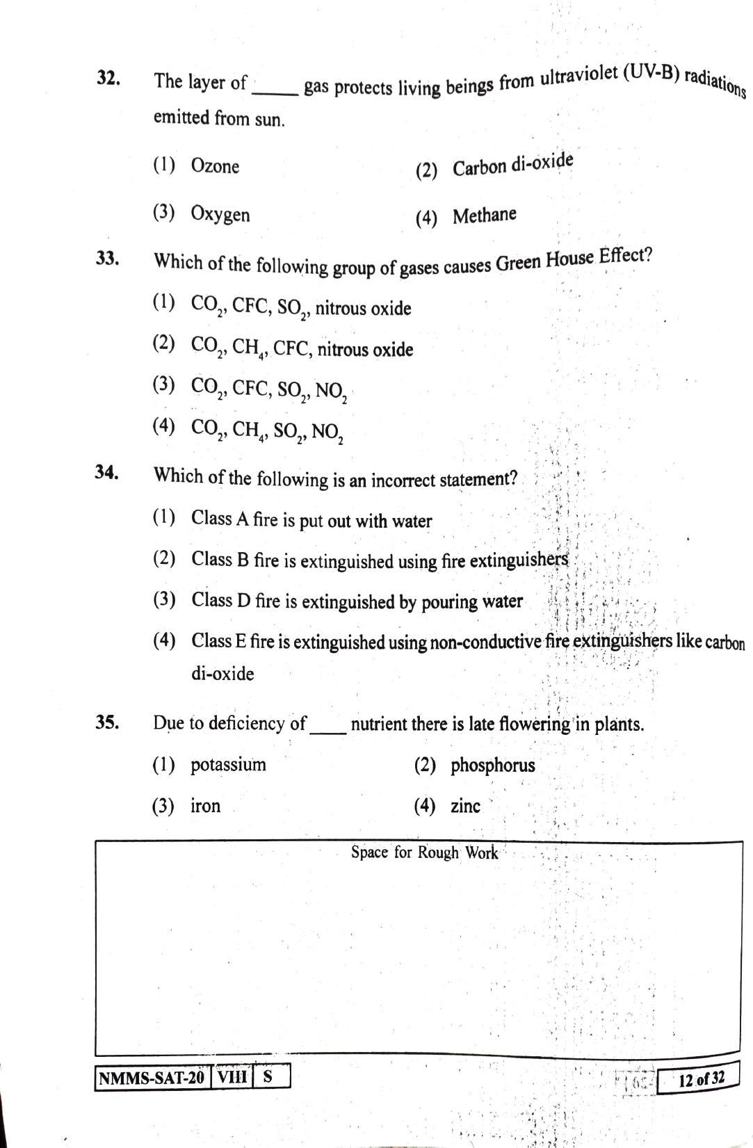 SAT ENGLISH 2020-21 Class 8 Maharashtra NMMS Question Papers - Page 12