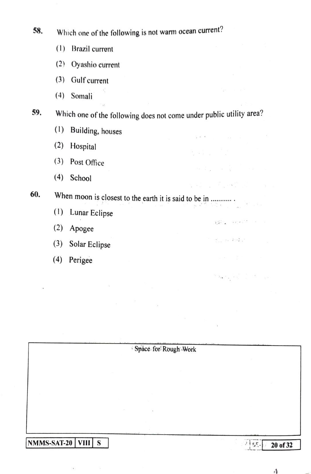SAT ENGLISH 2020-21 Class 8 Maharashtra NMMS Question Papers - Page 20