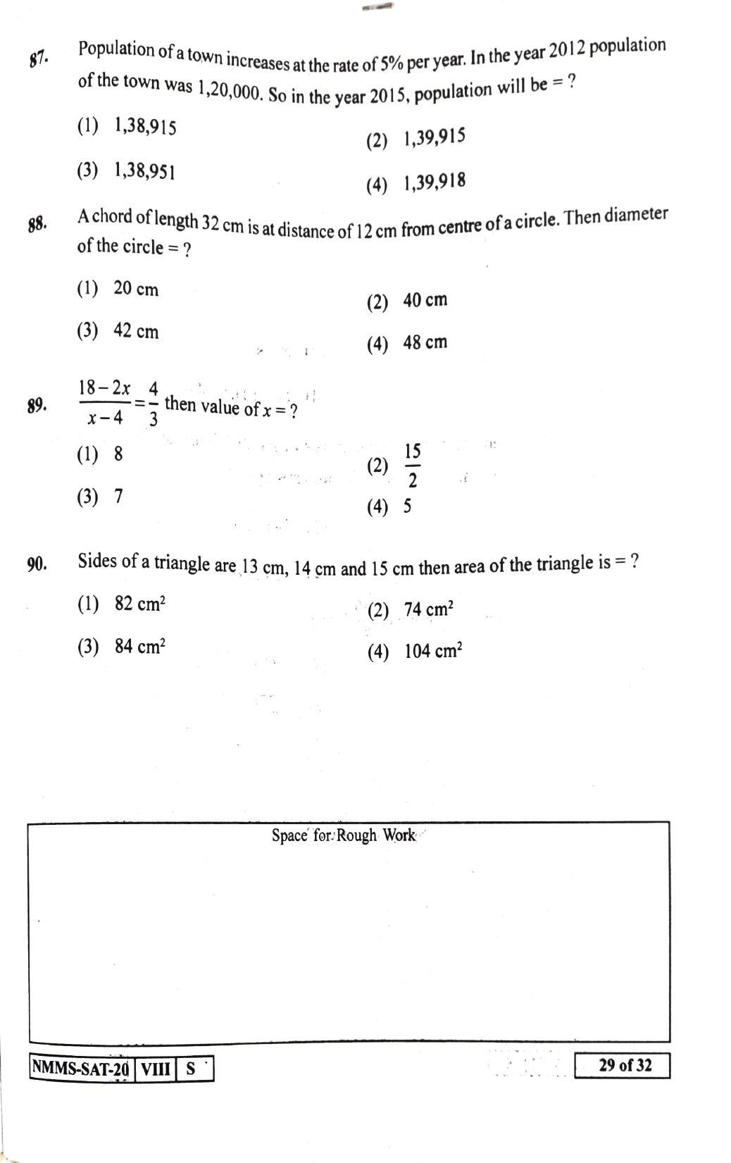 SAT ENGLISH 2020-21 Class 8 Maharashtra NMMS Question Papers - Page 29
