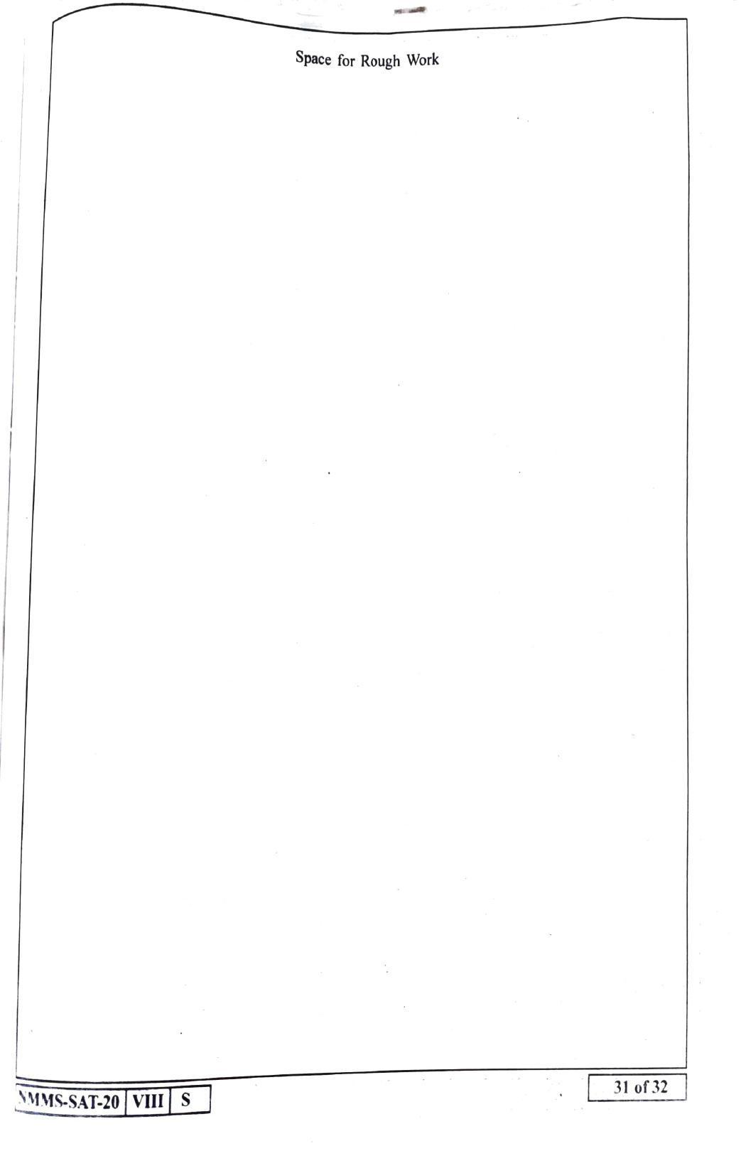 SAT ENGLISH 2020-21 Class 8 Maharashtra NMMS Question Papers - Page 31