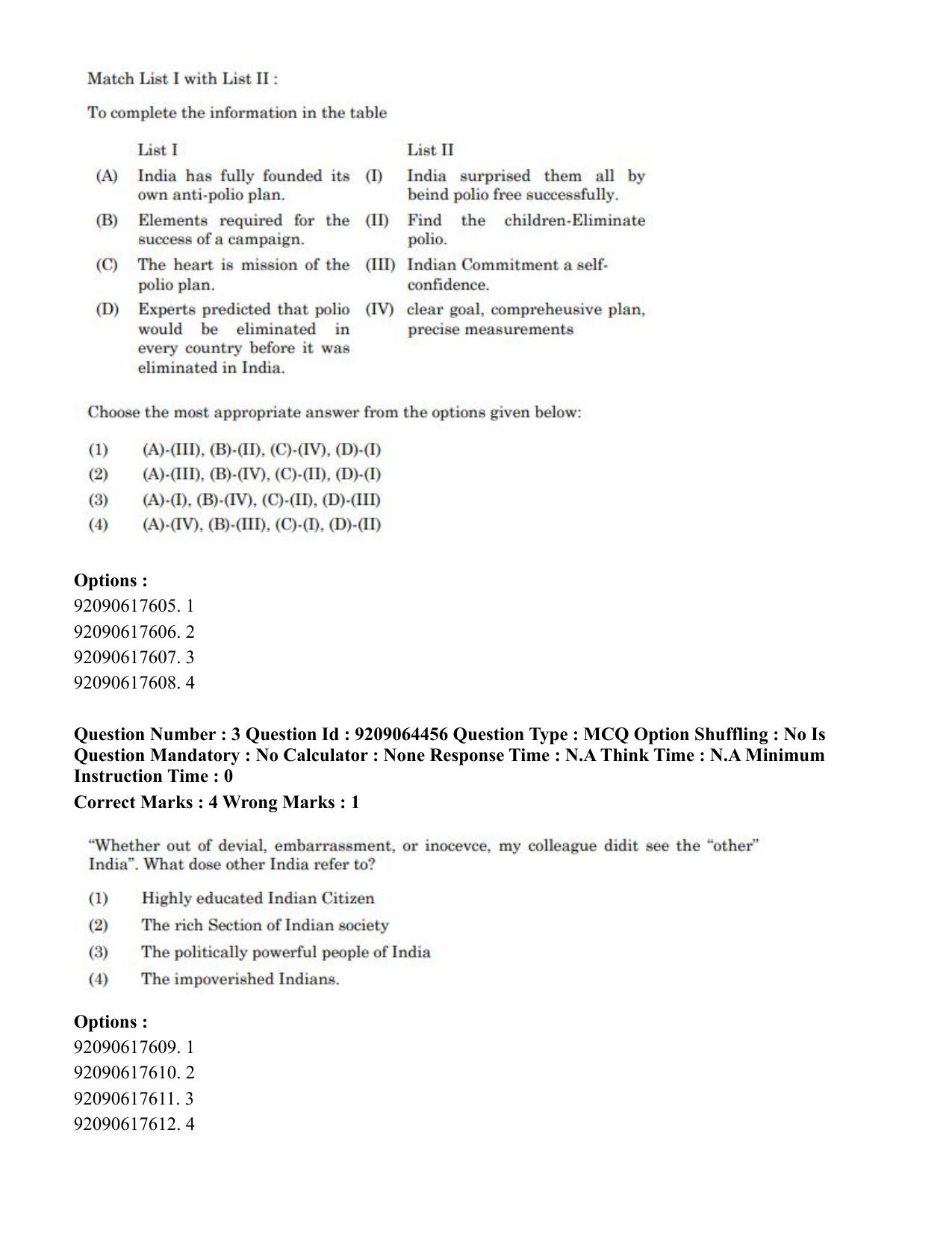 CUET PG 2023: SCQP20 – Medical Laboratory Technology (Eng.)- Shift 1 (06-06-2023) Question Paper - Page 6