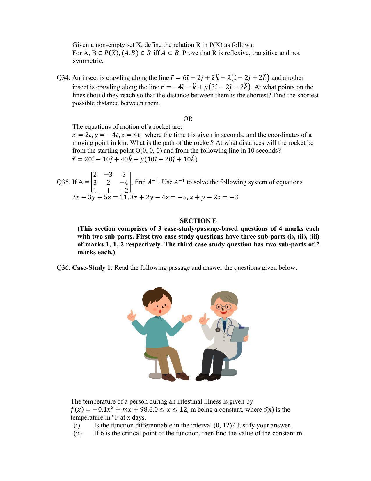 CBSE Class 12 Mathematics Sample Paper 2023 - Page 5