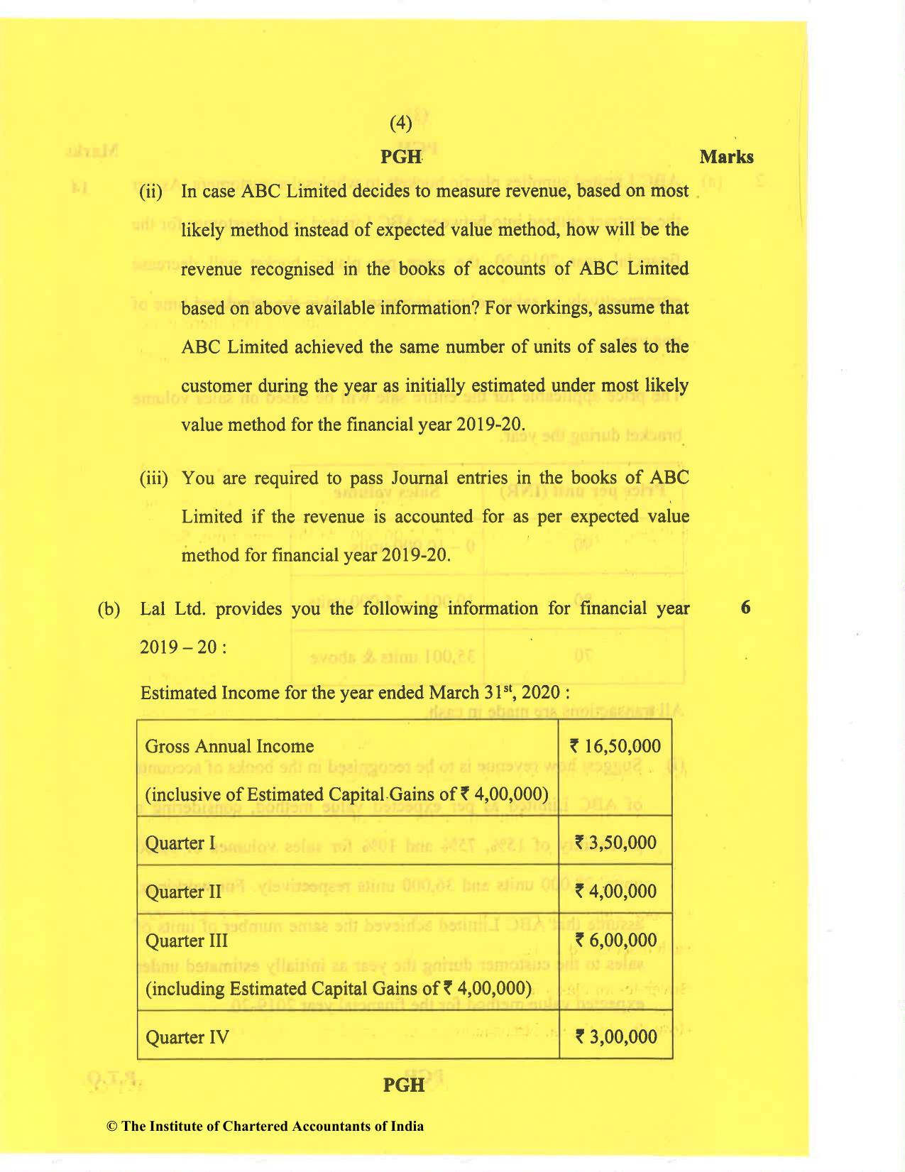 CA Final Nov 2020 Question Paper - Paper 1 – Financial Reporting - Page 4