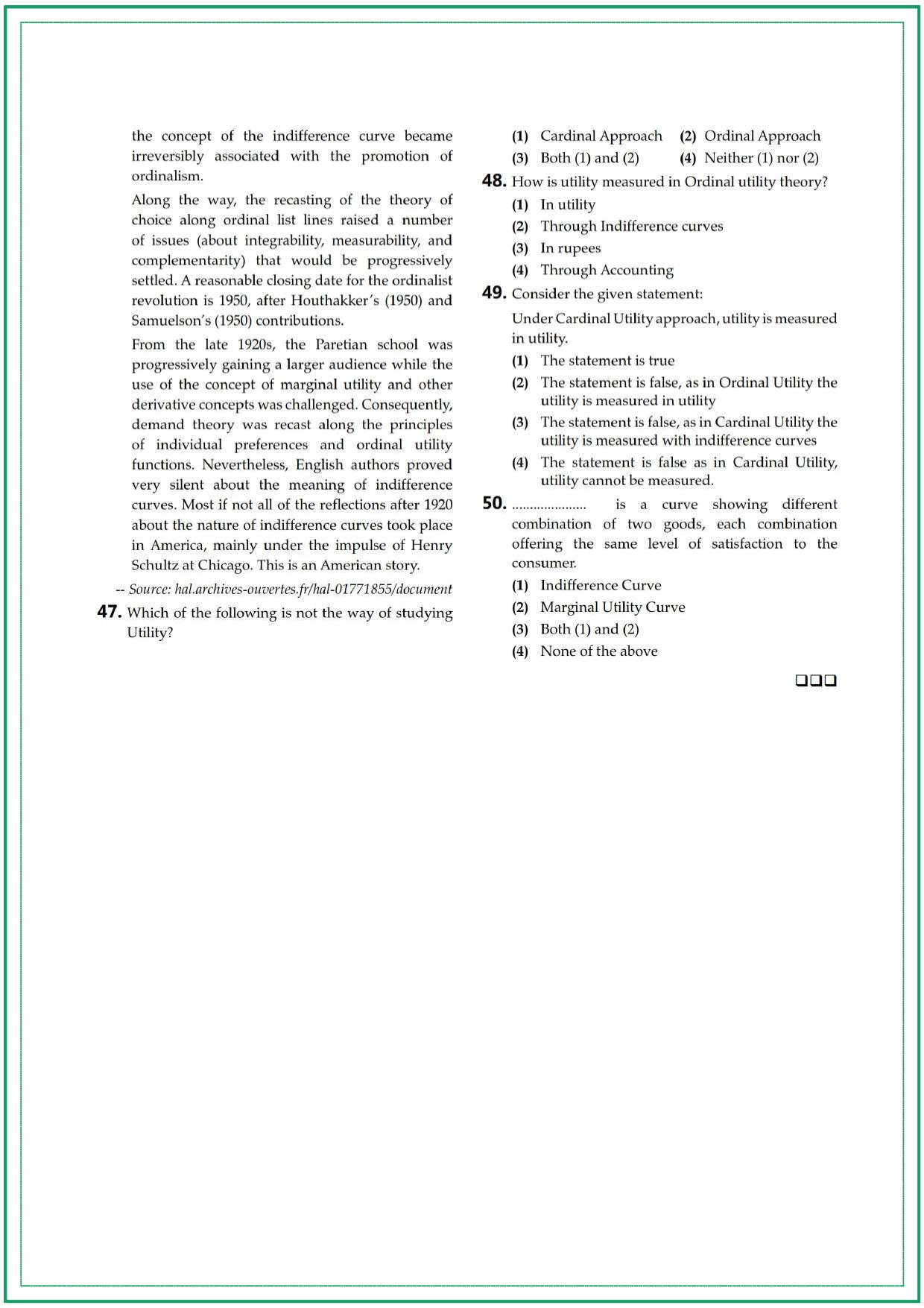CUET UG Economics Sample Paper 8 - Page 5