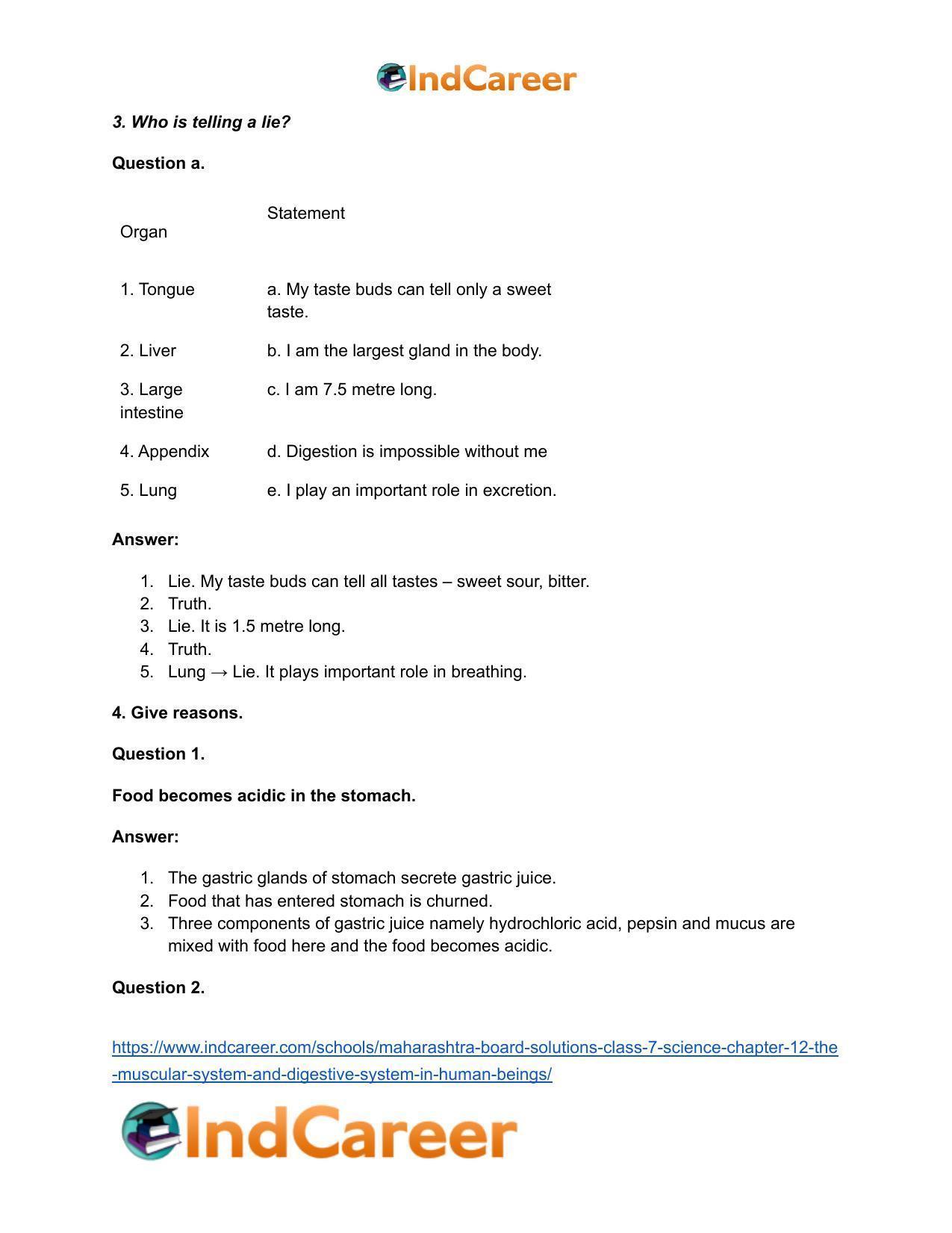 Maharashtra Board Solutions Class 7-Science: Chapter 12- The Muscular System and Digestive System in Human Beings - Page 4