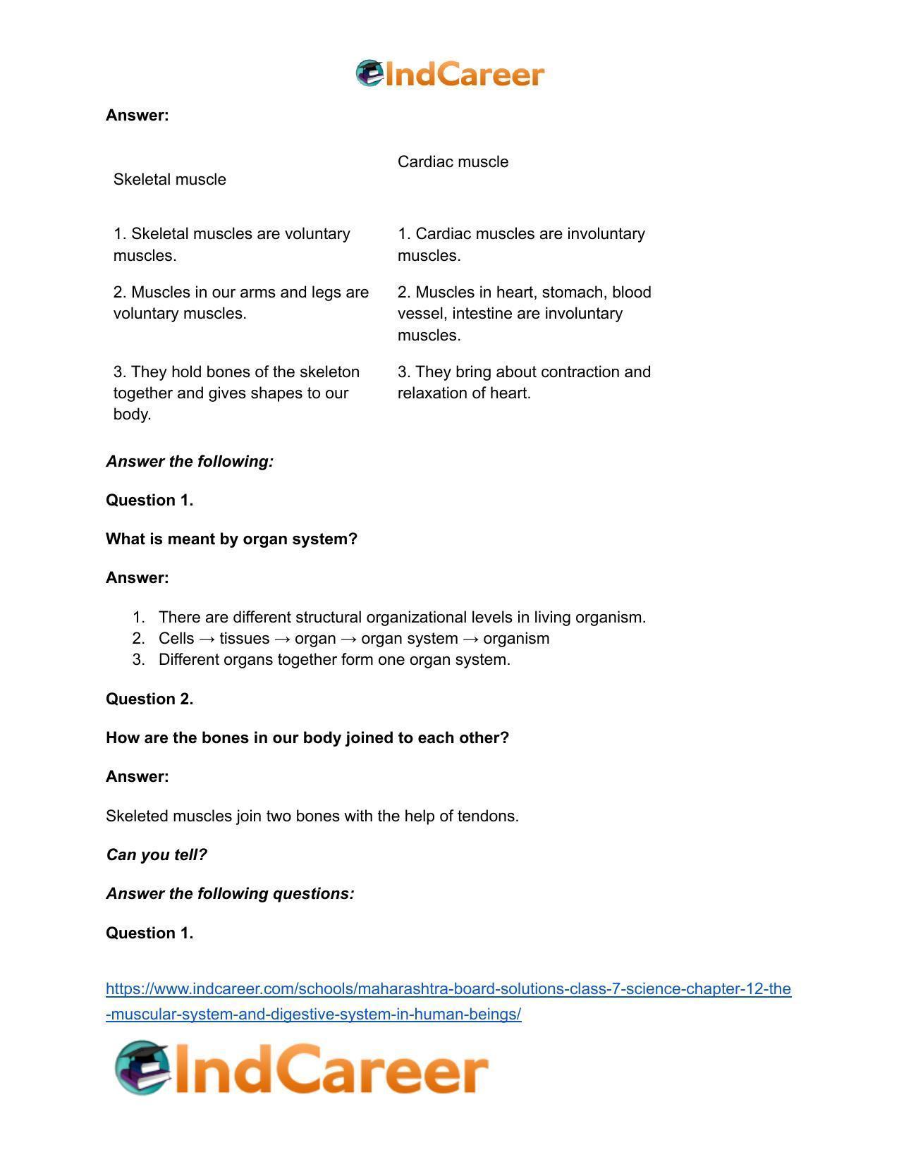 Maharashtra Board Solutions Class 7-Science: Chapter 12- The Muscular System and Digestive System in Human Beings - Page 23