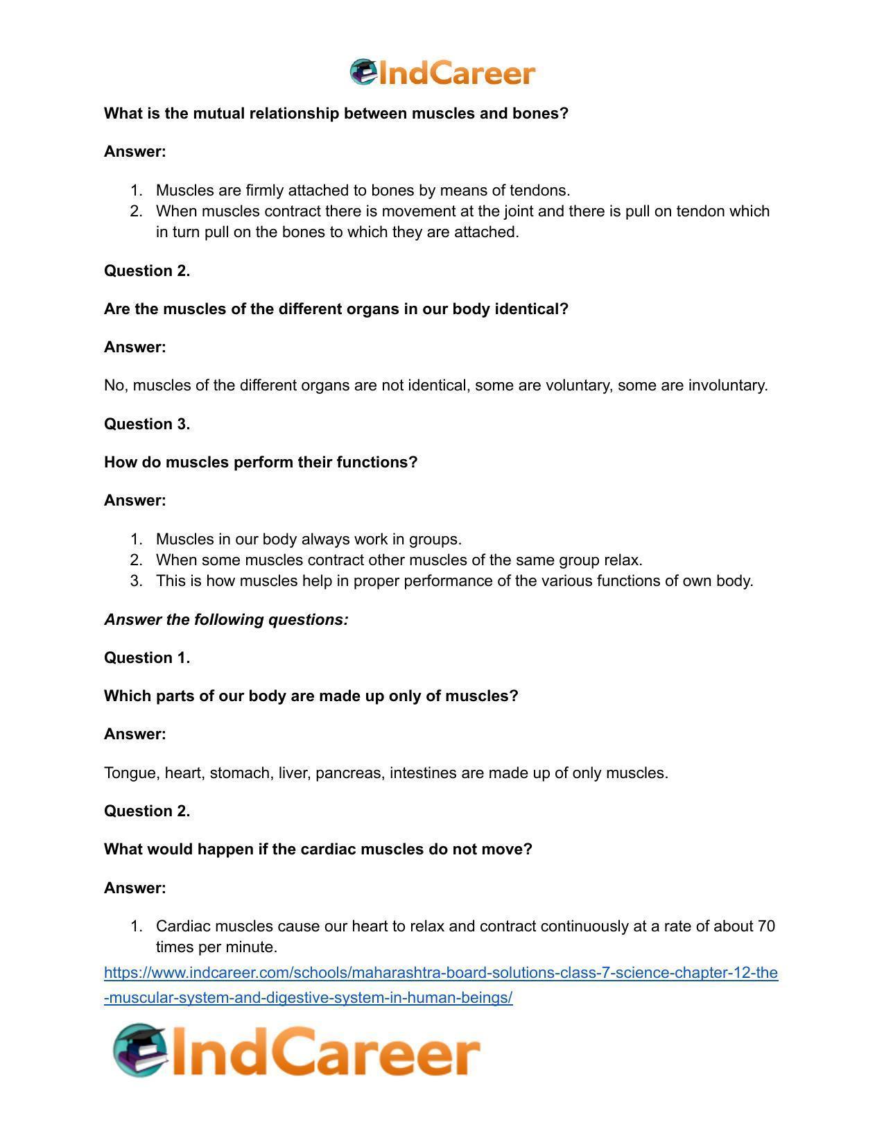 Maharashtra Board Solutions Class 7-Science: Chapter 12- The Muscular System and Digestive System in Human Beings - Page 24