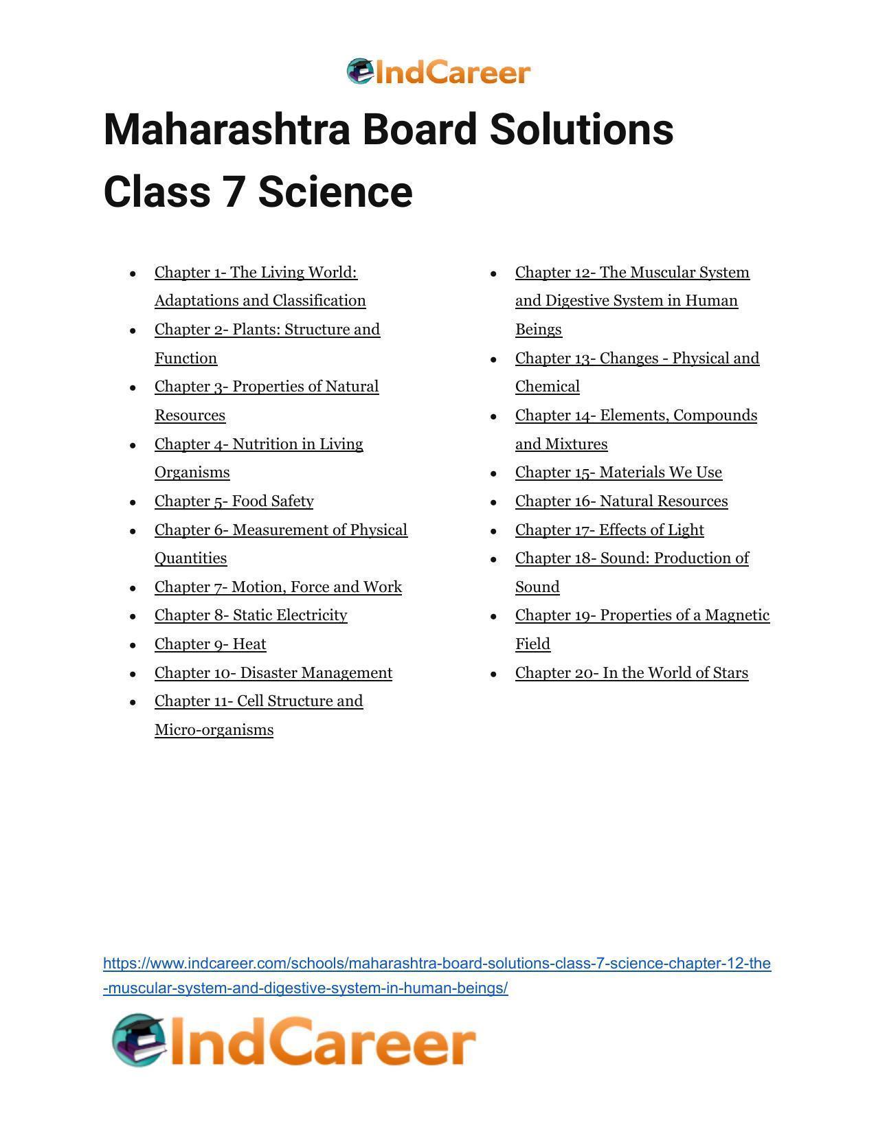 Maharashtra Board Solutions Class 7-Science: Chapter 12- The Muscular System and Digestive System in Human Beings - Page 26
