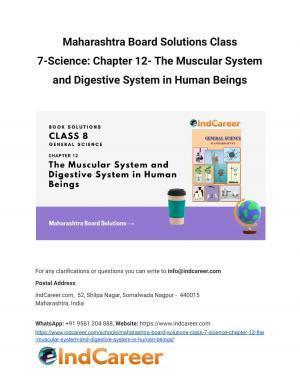 Maharashtra Board Solutions Class 7-Science: Chapter 12- The Muscular System and Digestive System in Human Beings