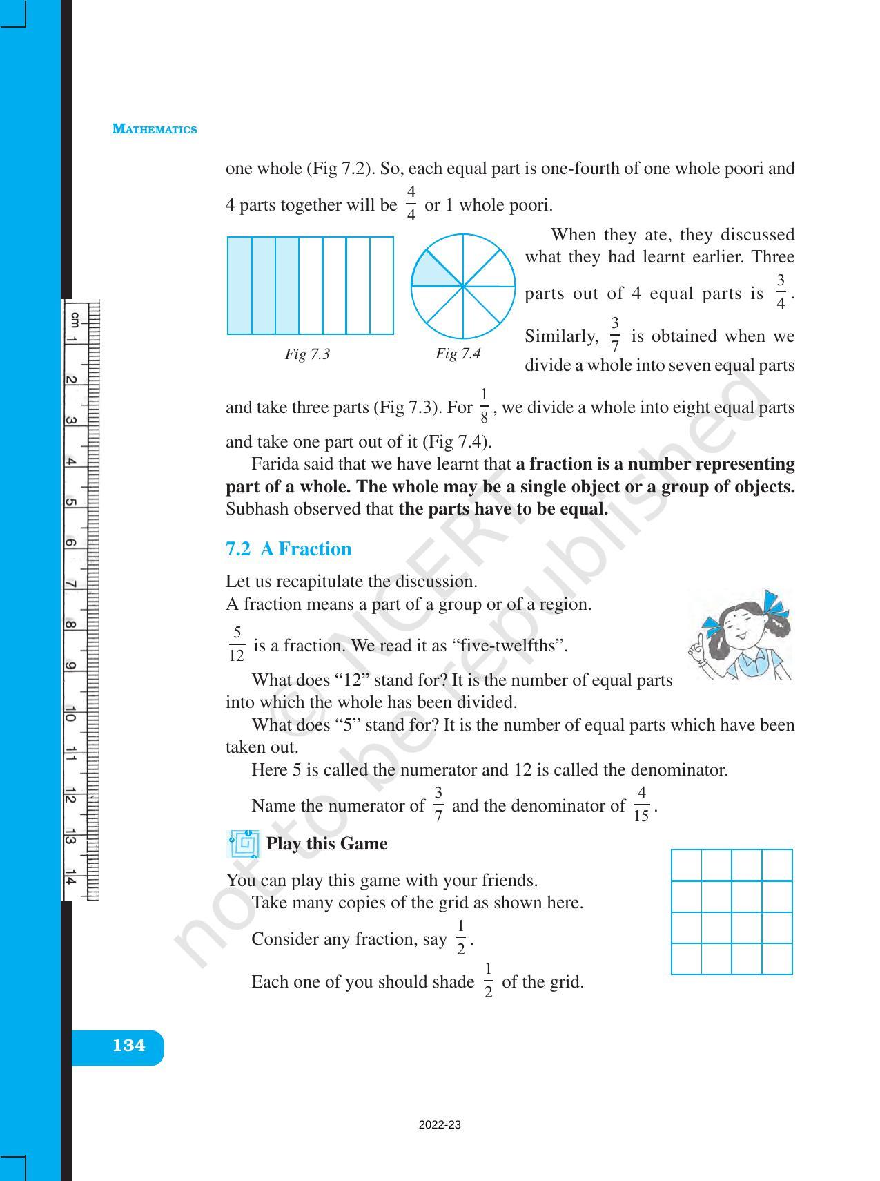NCERT Book for Class 6 Maths: Chapter 7-Fractions - Page 2