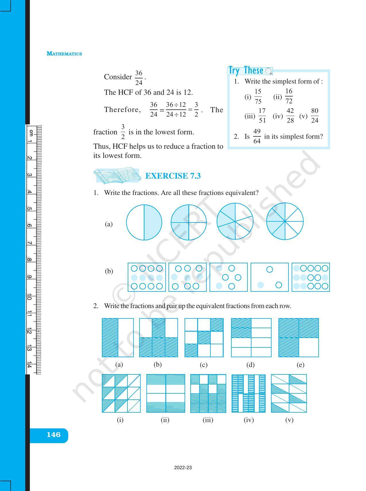 NCERT Book for Class 6 Maths: Chapter 7-Fractions - Page 14