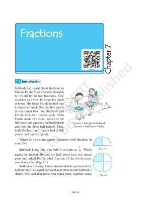 NCERT Book for Class 6 Maths: Chapter 7-Fractions