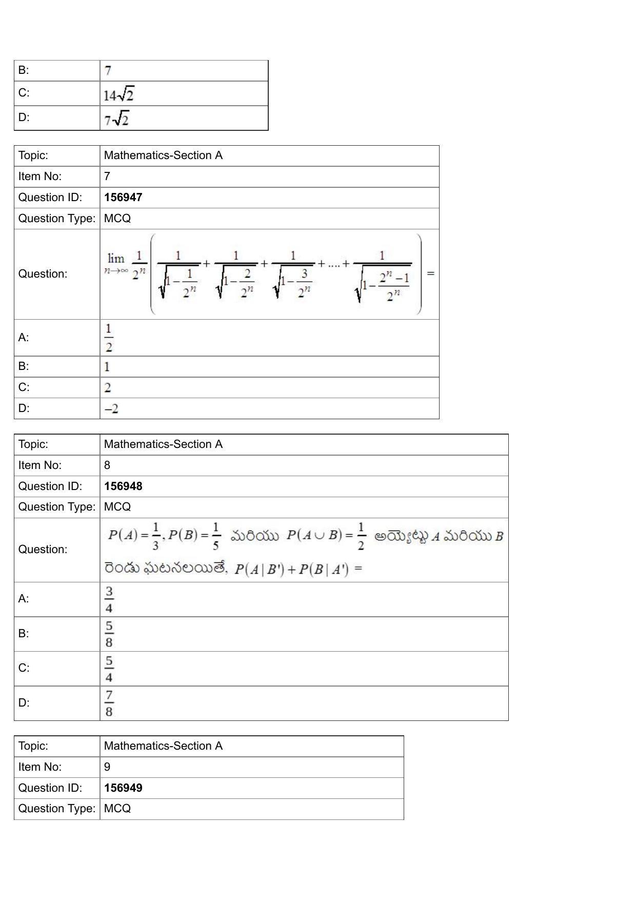 JEE Mains 2022: BTech Telugu (Shift 2) 25-07-2022 Question Paper - Page 3